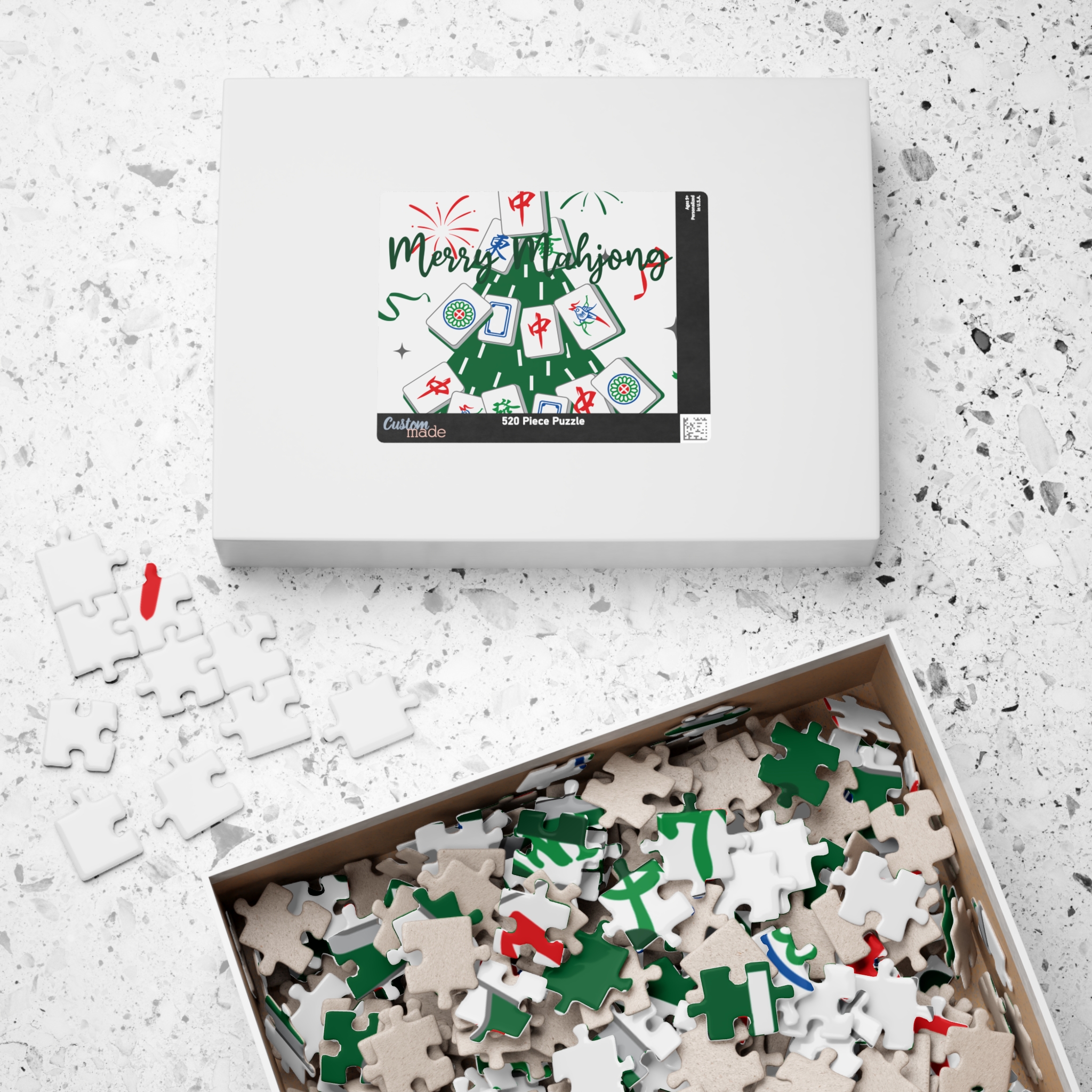Merry Mahjong Christmas Puzzle | Holiday Mahjong Jigsaw (110–1014 Pieces) - Image 16
