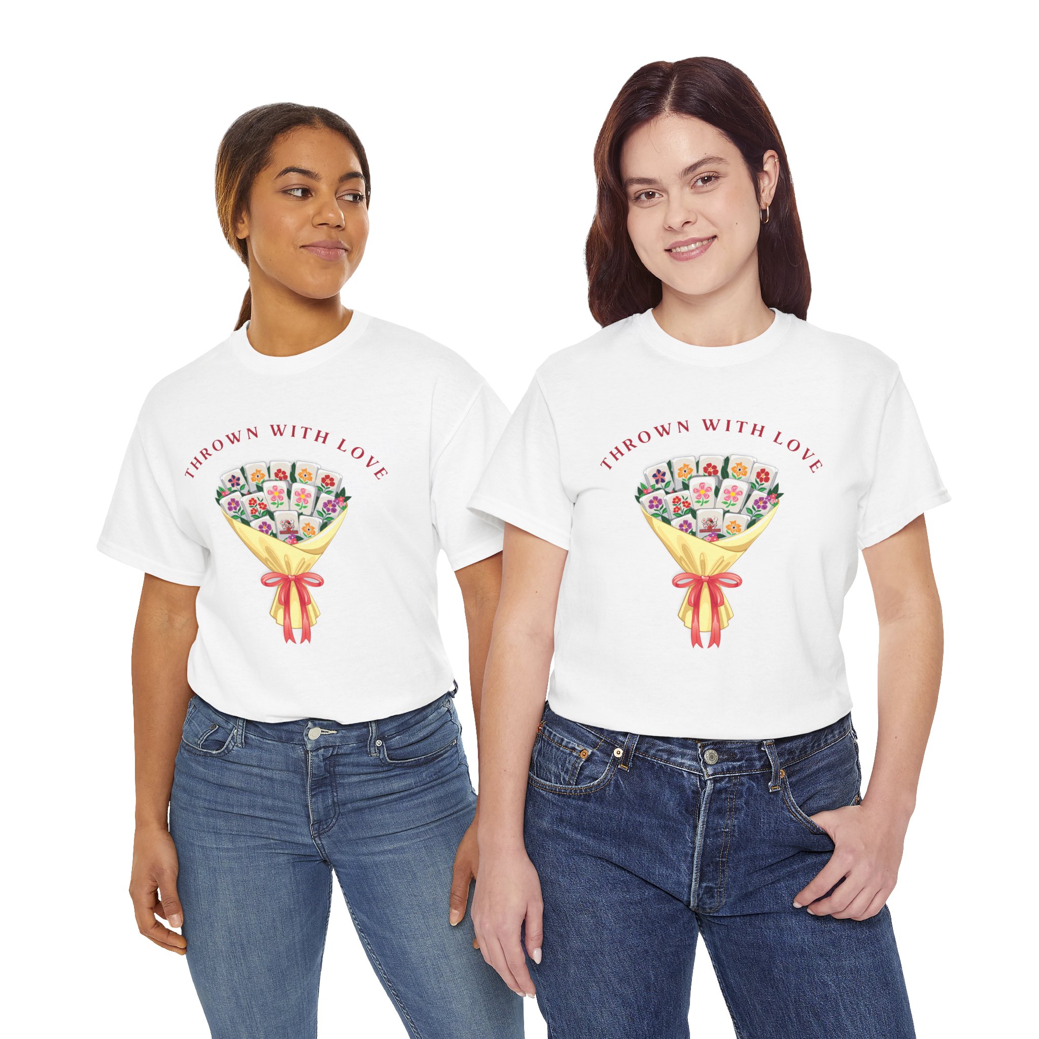 💕 “Thrown With Love” Unisex Mahjong T-Shirt — Playful Valentine’s Mahjong Gift Tee - Image 9