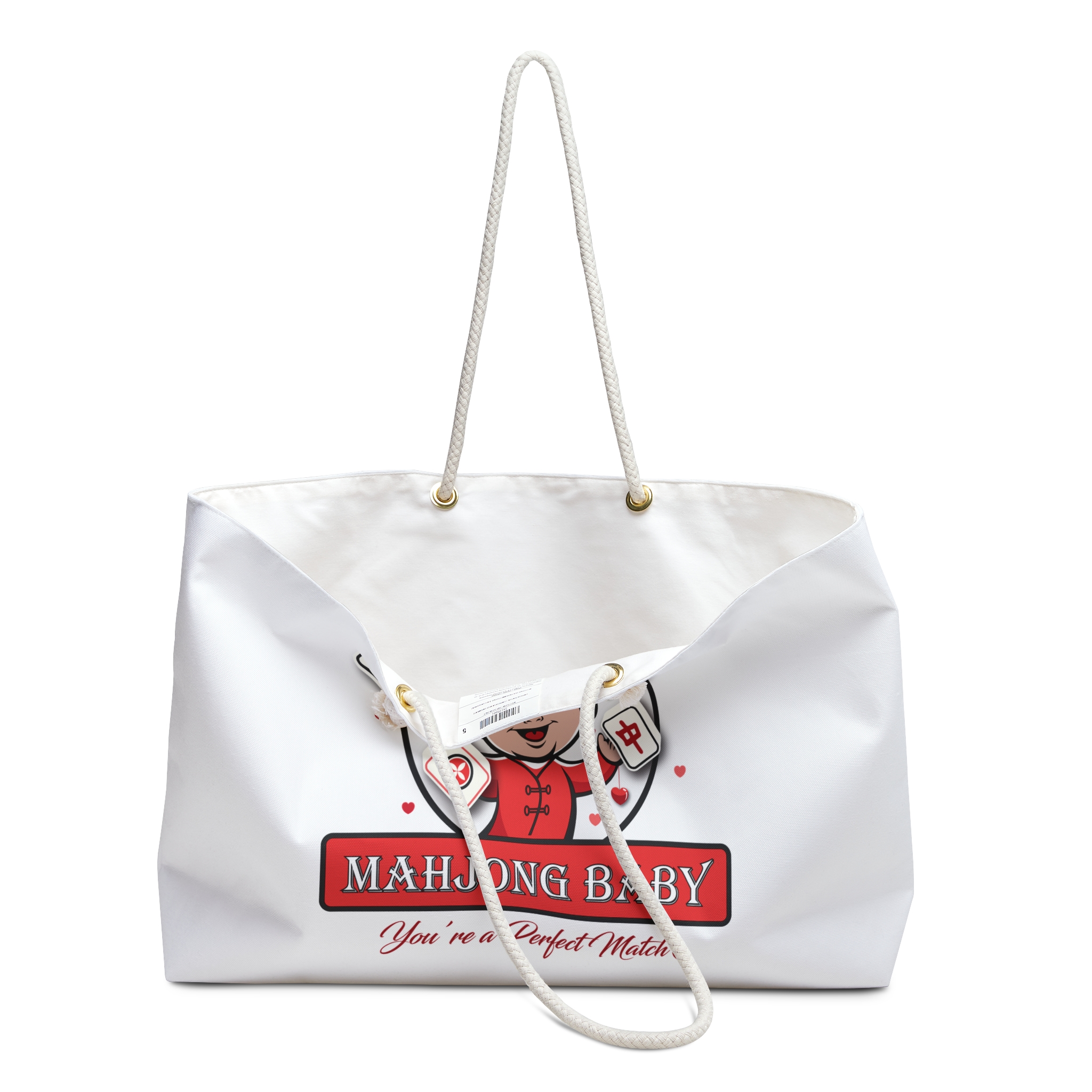 🀄 “Thrown With Love” Mahjong Weekender Bag — Playful Travel Tote for Mahjong Lovers - Image 3
