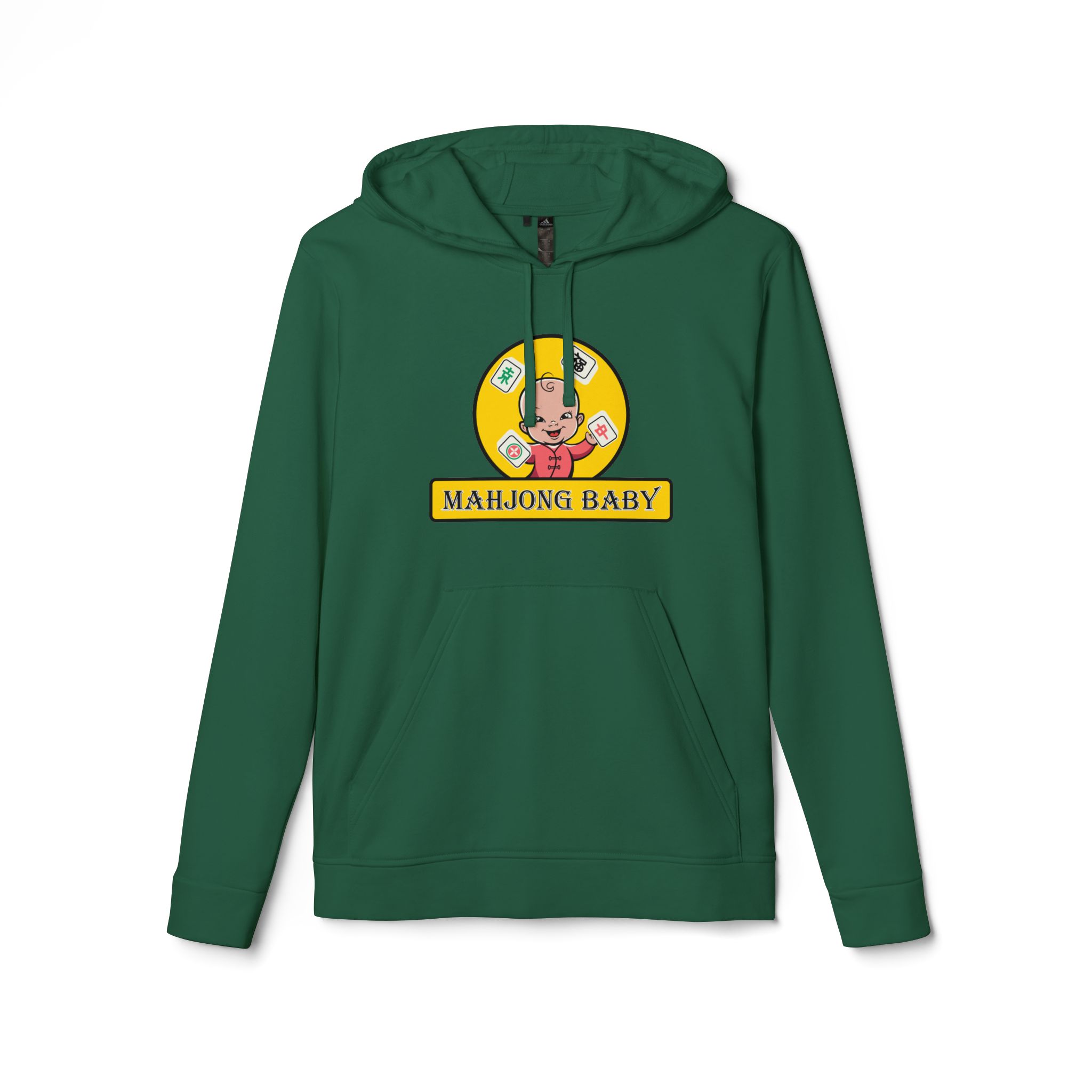 Mahjong Baby Hoodie | Cute Mahjong Graphic Pullover in Yellow - Image 15