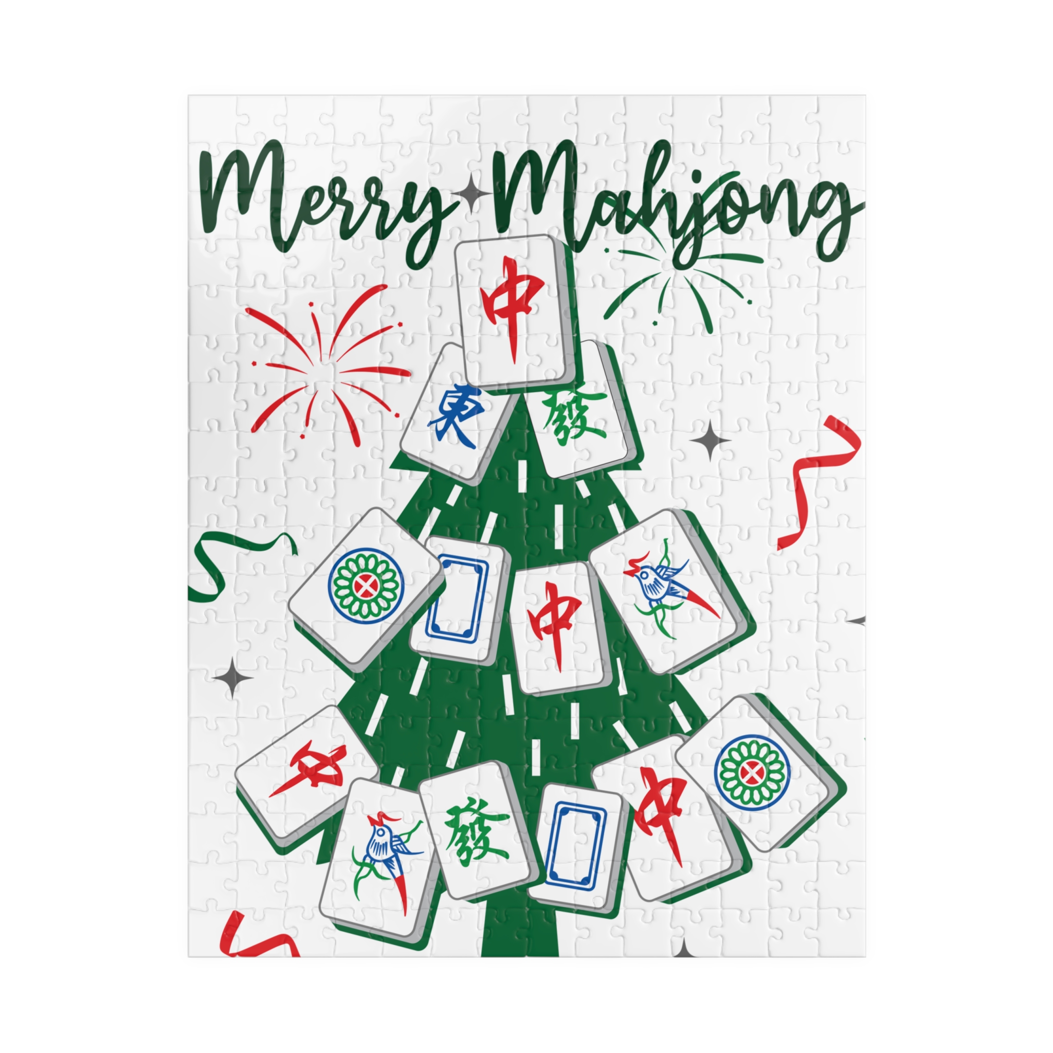 Merry Mahjong Christmas Puzzle | Holiday Mahjong Jigsaw (110–1014 Pieces) - Image 25
