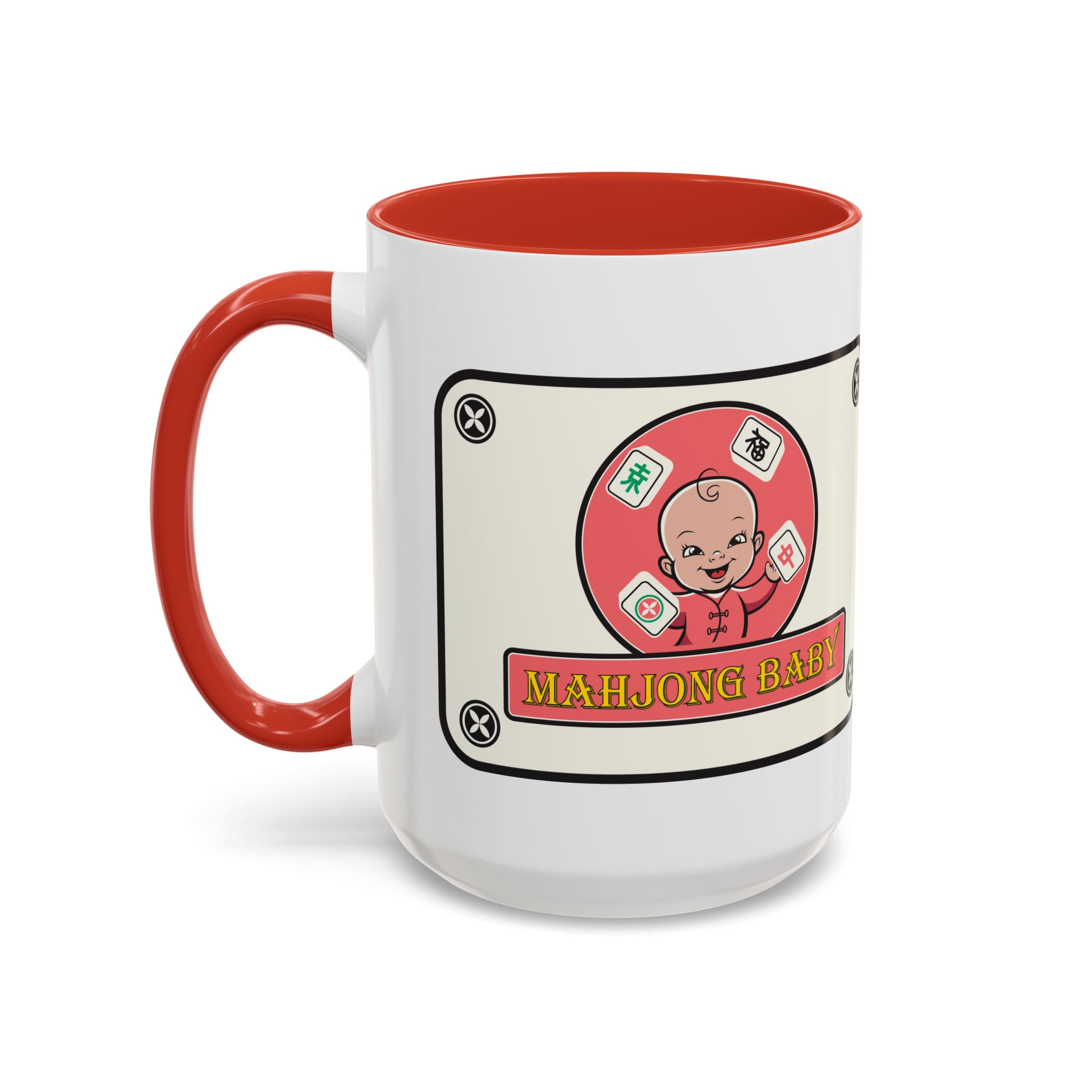 Mahjong Baby Accent Coffee Mug | Retro Ceramic Cup (11oz & 15oz) - Image 33