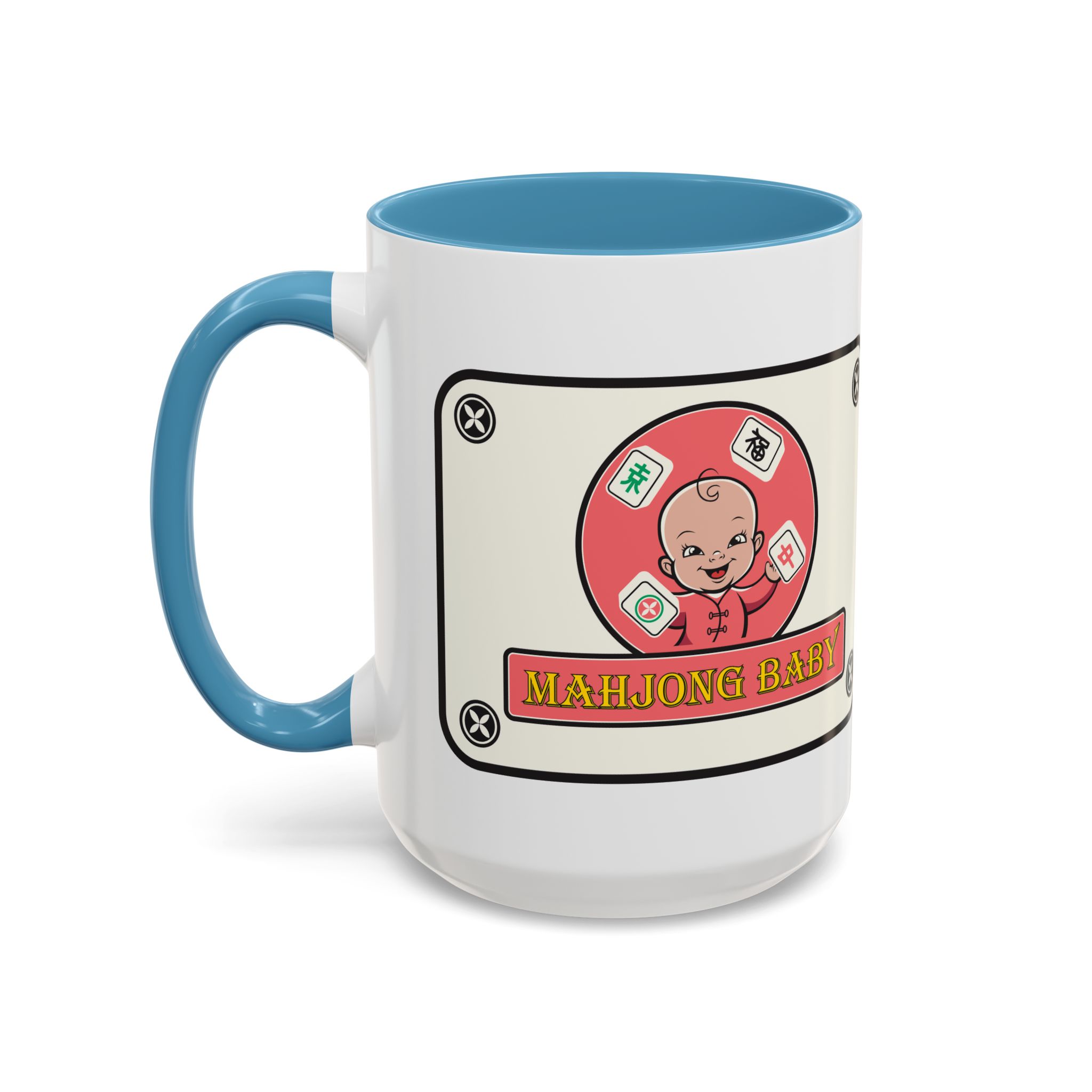 Mahjong Baby Accent Coffee Mug | Retro Ceramic Cup (11oz & 15oz) - Image 57