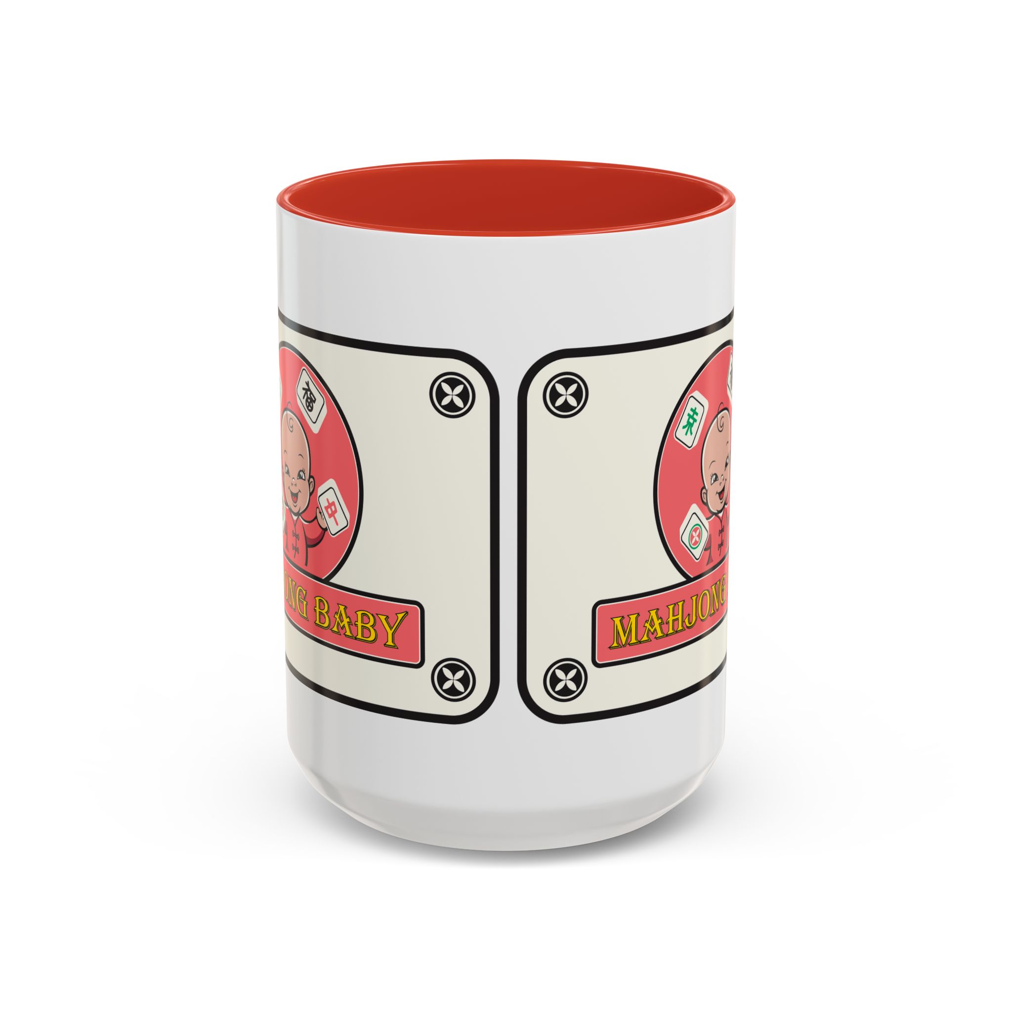 Mahjong Baby Accent Coffee Mug | Retro Ceramic Cup (11oz & 15oz) - Image 31