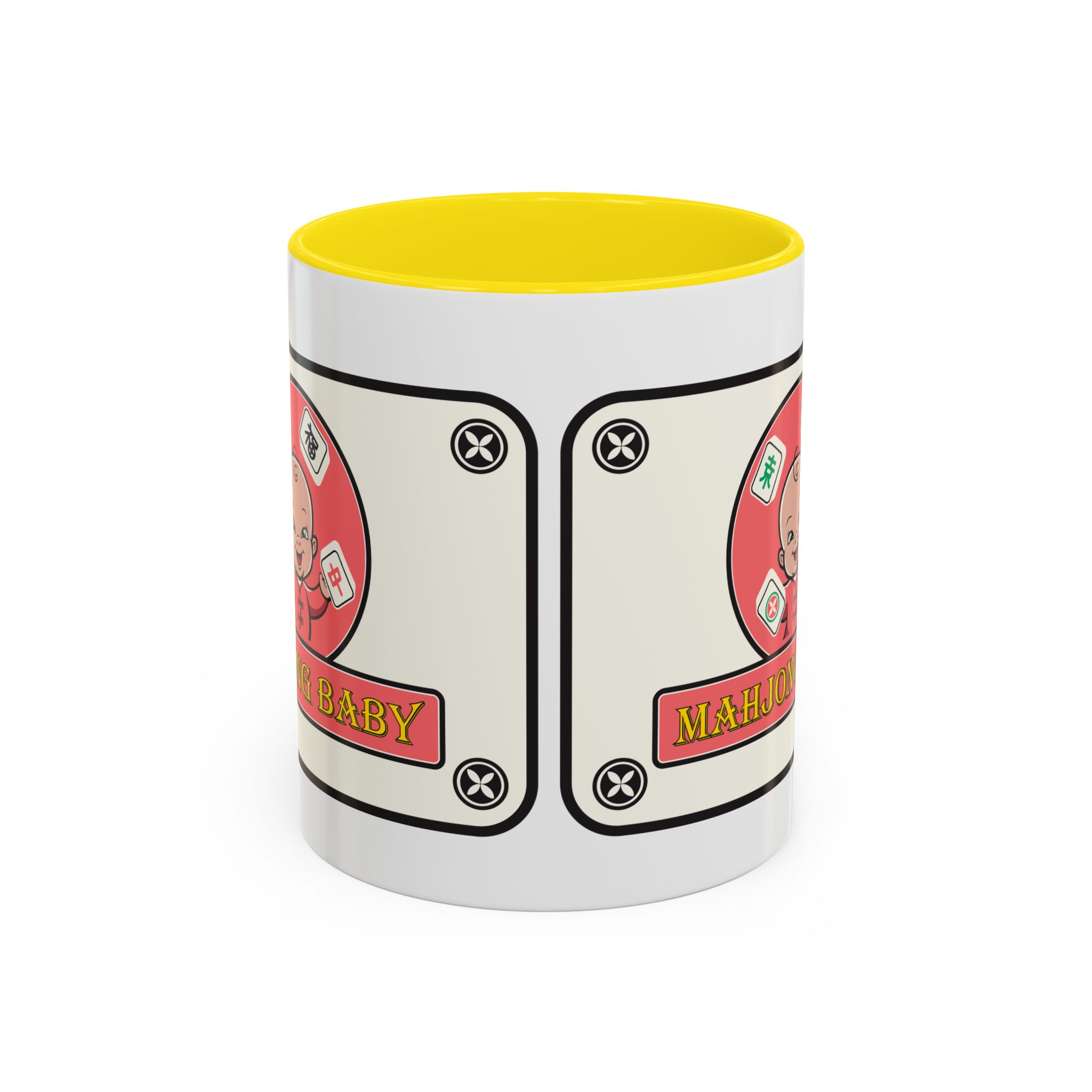 Mahjong Baby Accent Coffee Mug | Retro Ceramic Cup (11oz & 15oz) - Image 73