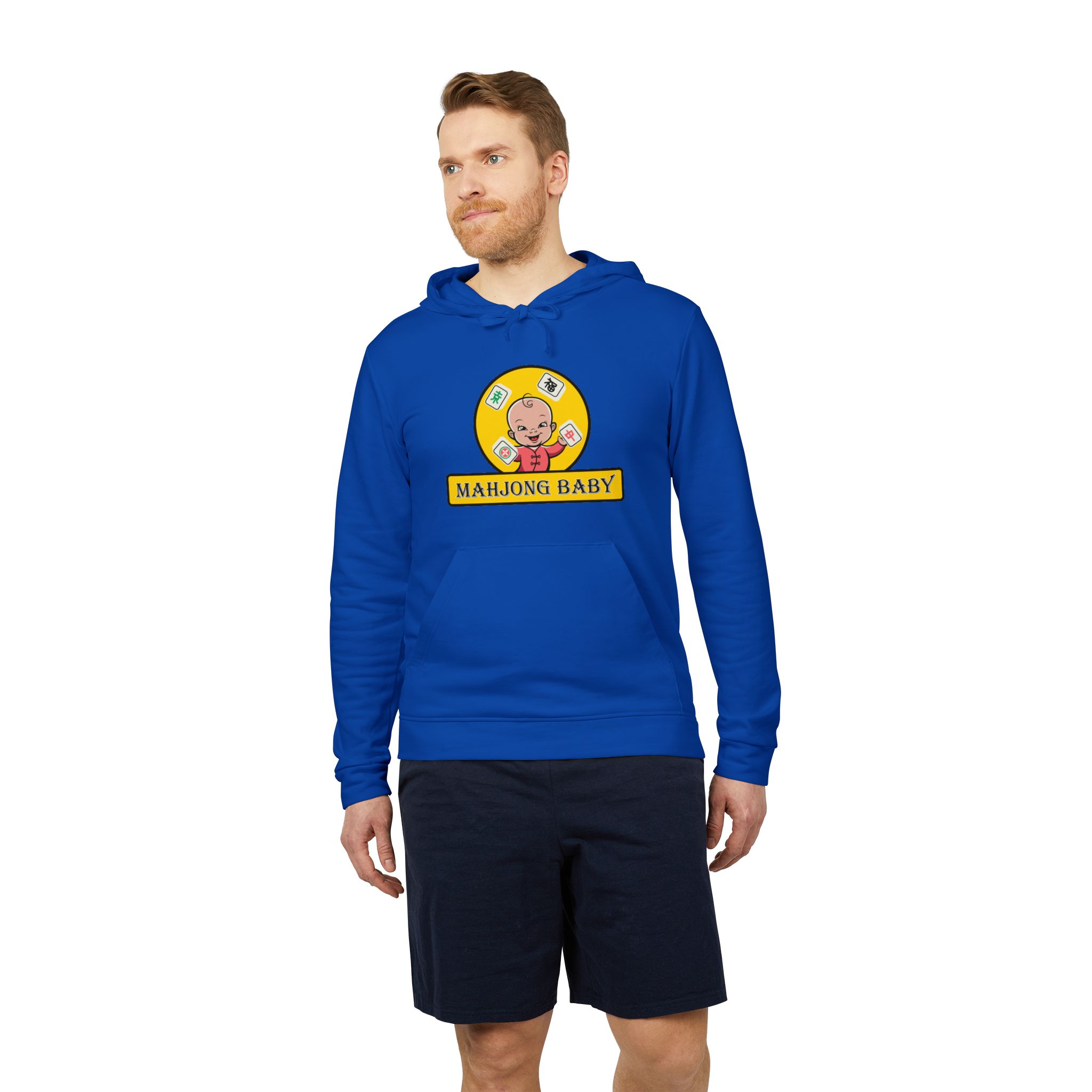 Mahjong Baby Hoodie | Cute Mahjong Graphic Pullover in Yellow - Image 28