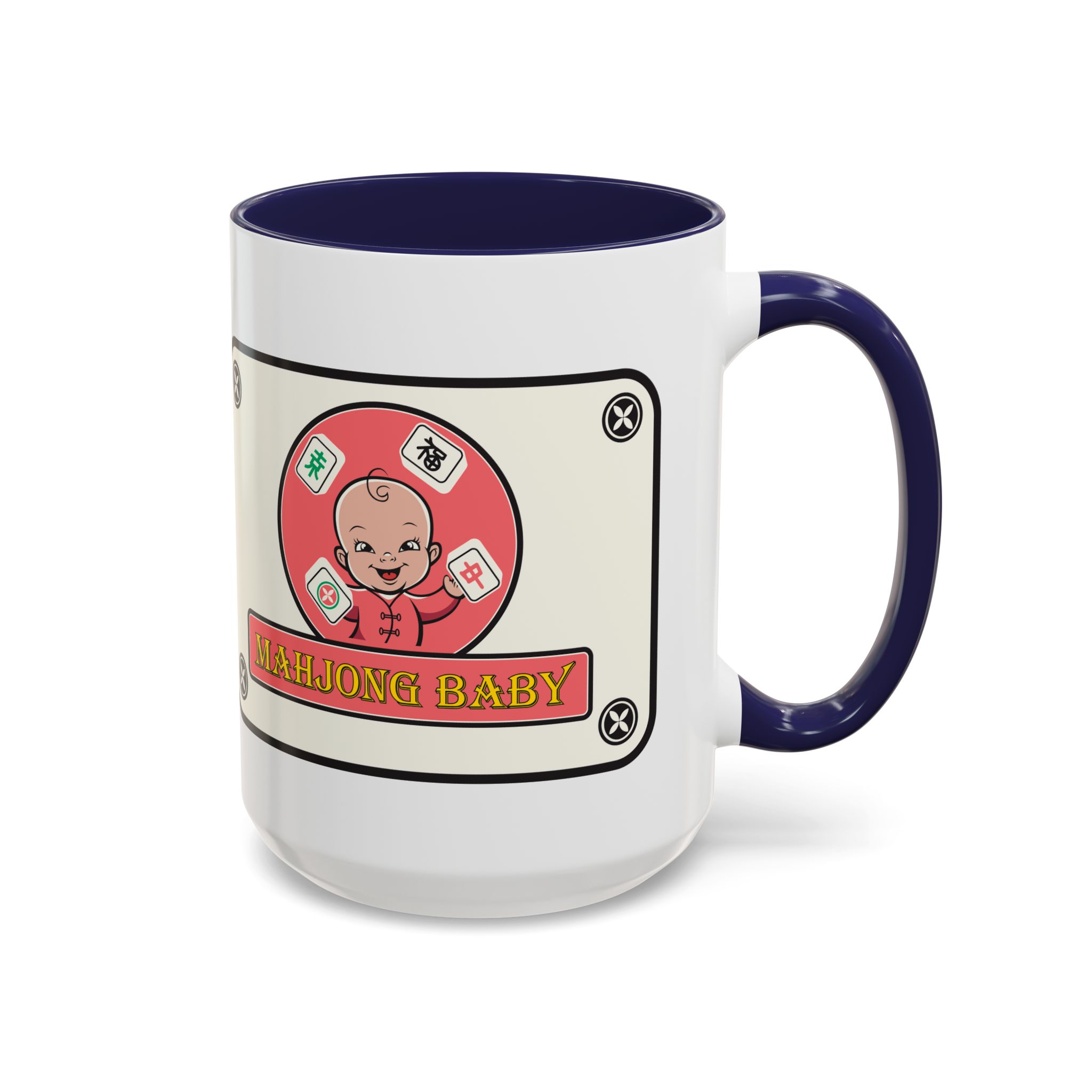 Mahjong Baby Accent Coffee Mug | Retro Ceramic Cup (11oz & 15oz) - Image 26