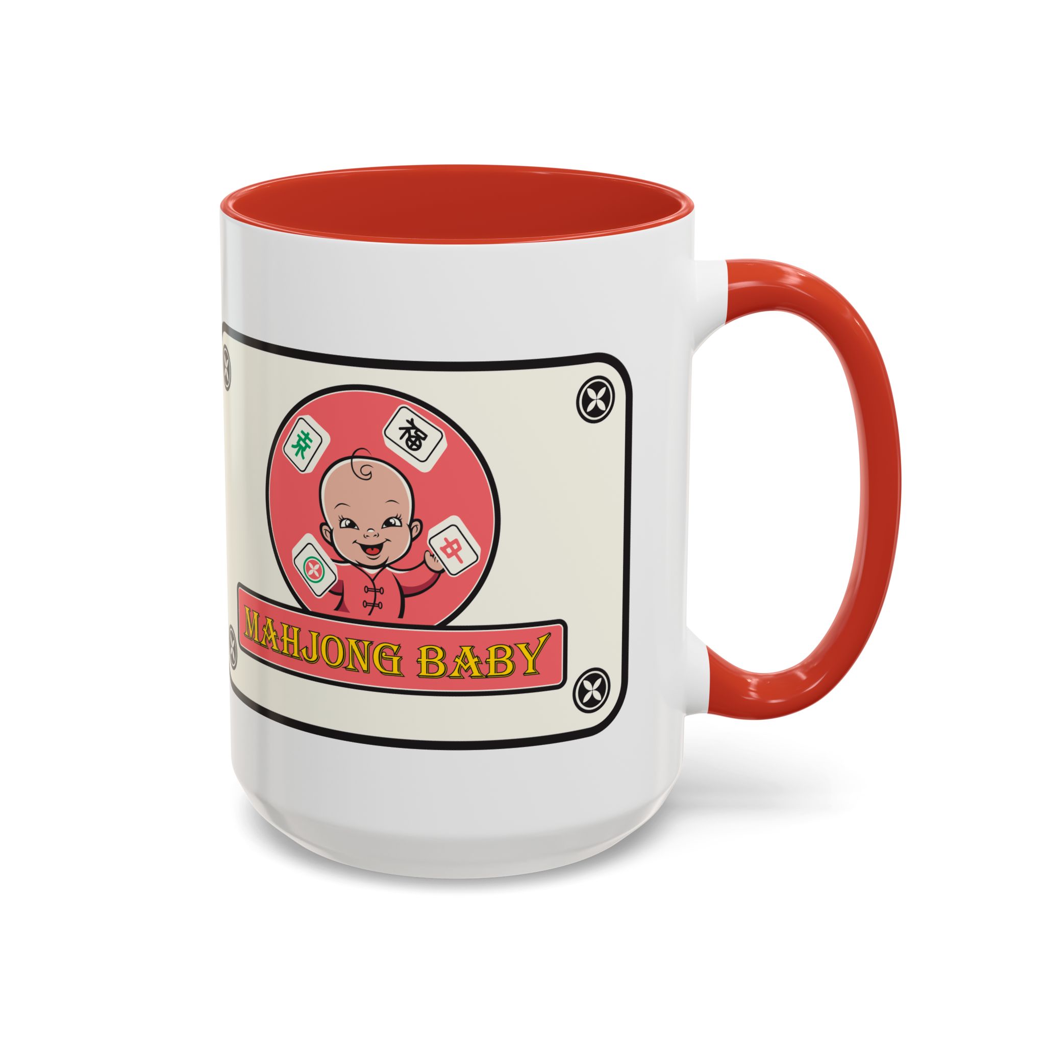 Mahjong Baby Accent Coffee Mug | Retro Ceramic Cup (11oz & 15oz) - Image 32