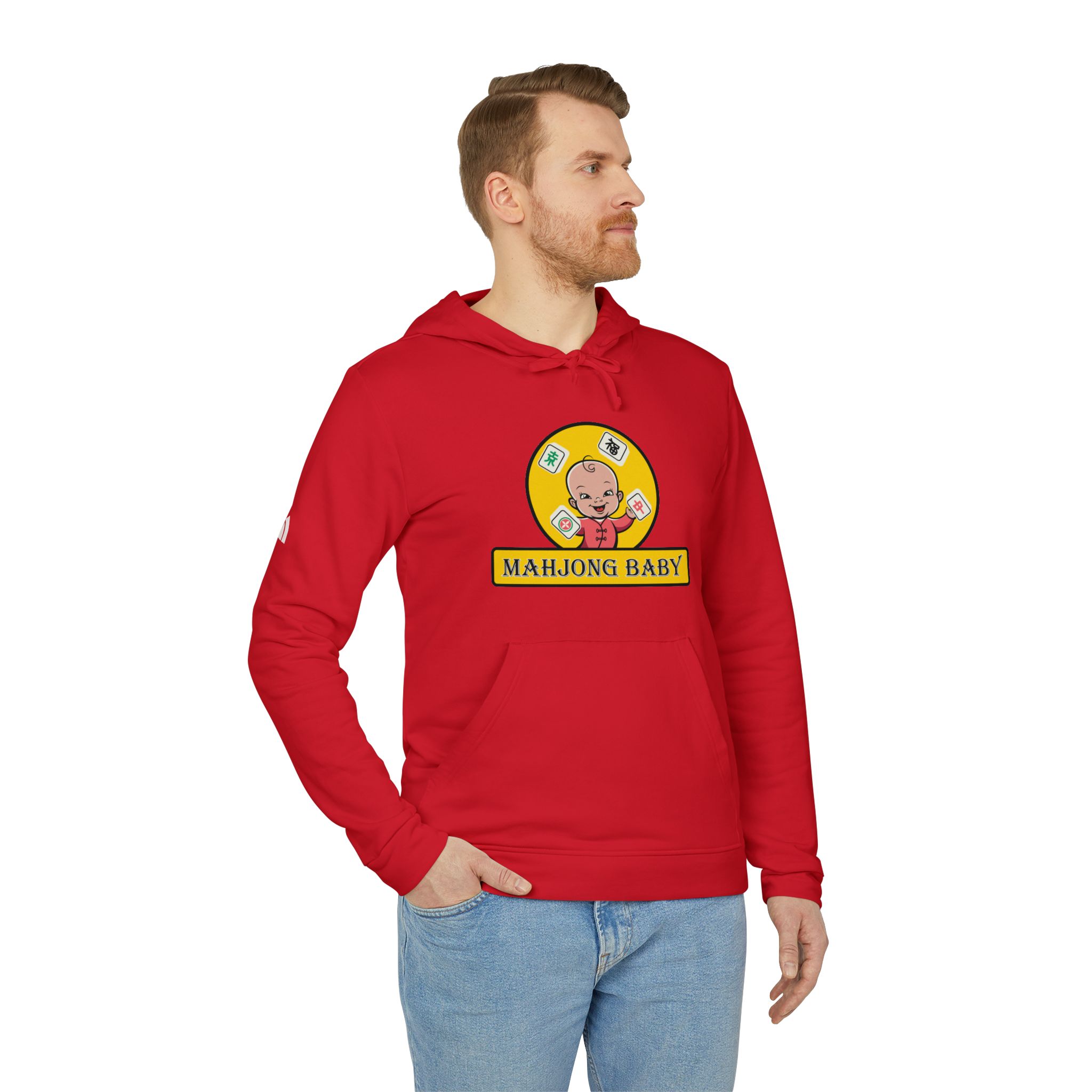 Mahjong Baby Hoodie | Cute Mahjong Graphic Pullover in Yellow - Image 47