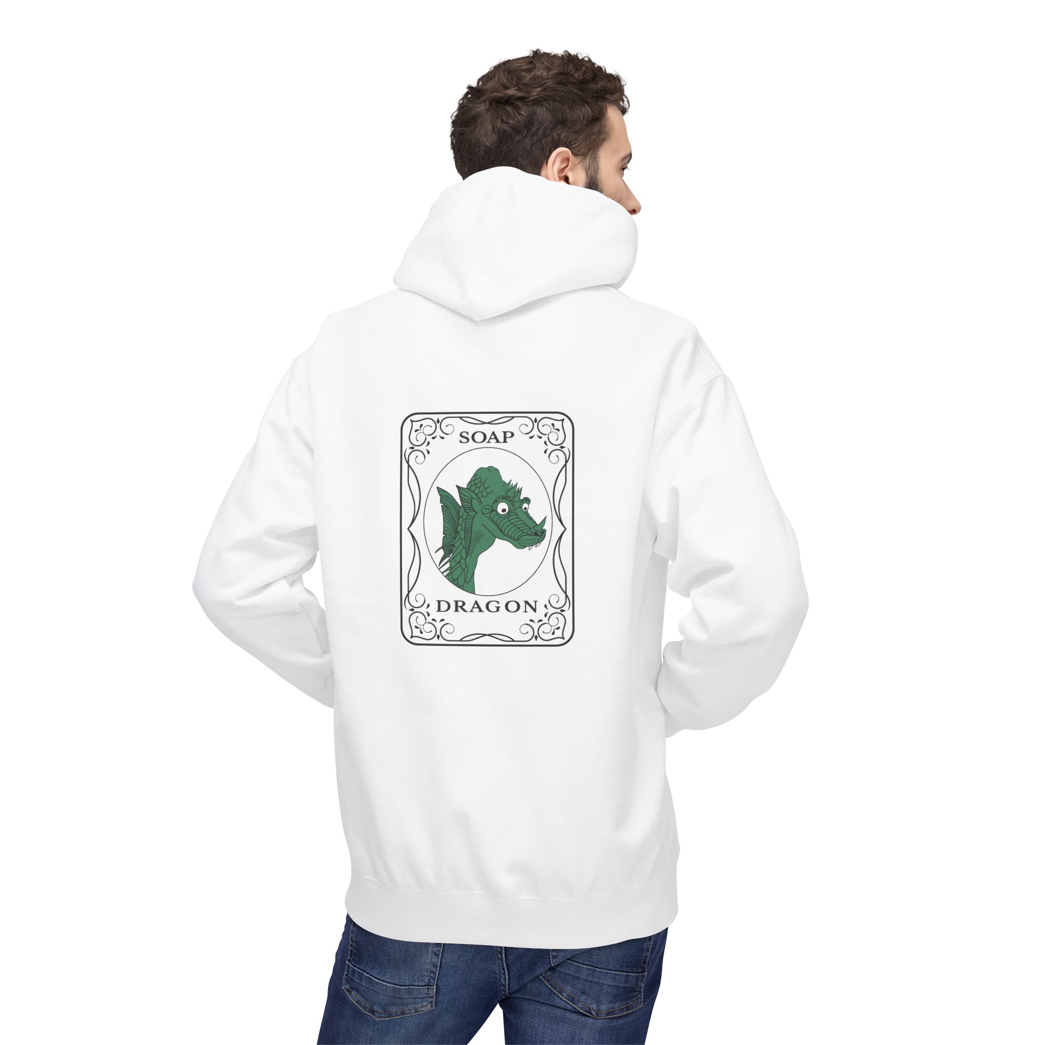 Soap Dragon Hockey Baby Hoodie | Cute Retro Goalie Graphic Pullover - Image 6