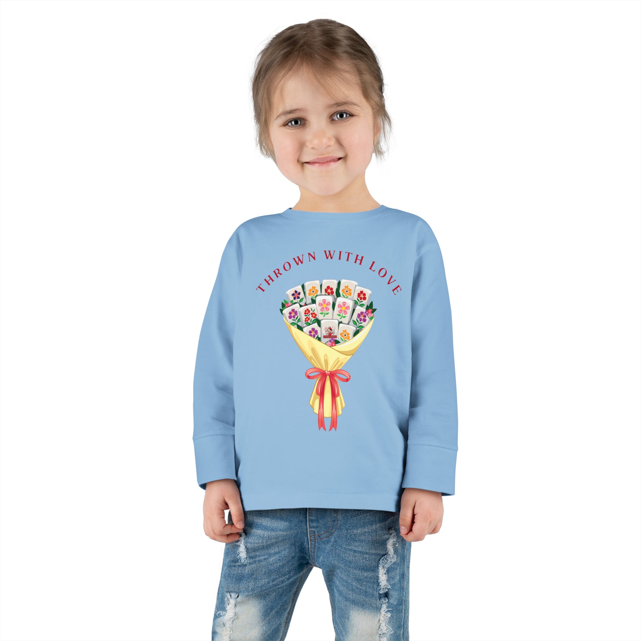 Toddler Tee — "Thanks a Bunch" Floral Bouquet Long Sleeve - Image 12