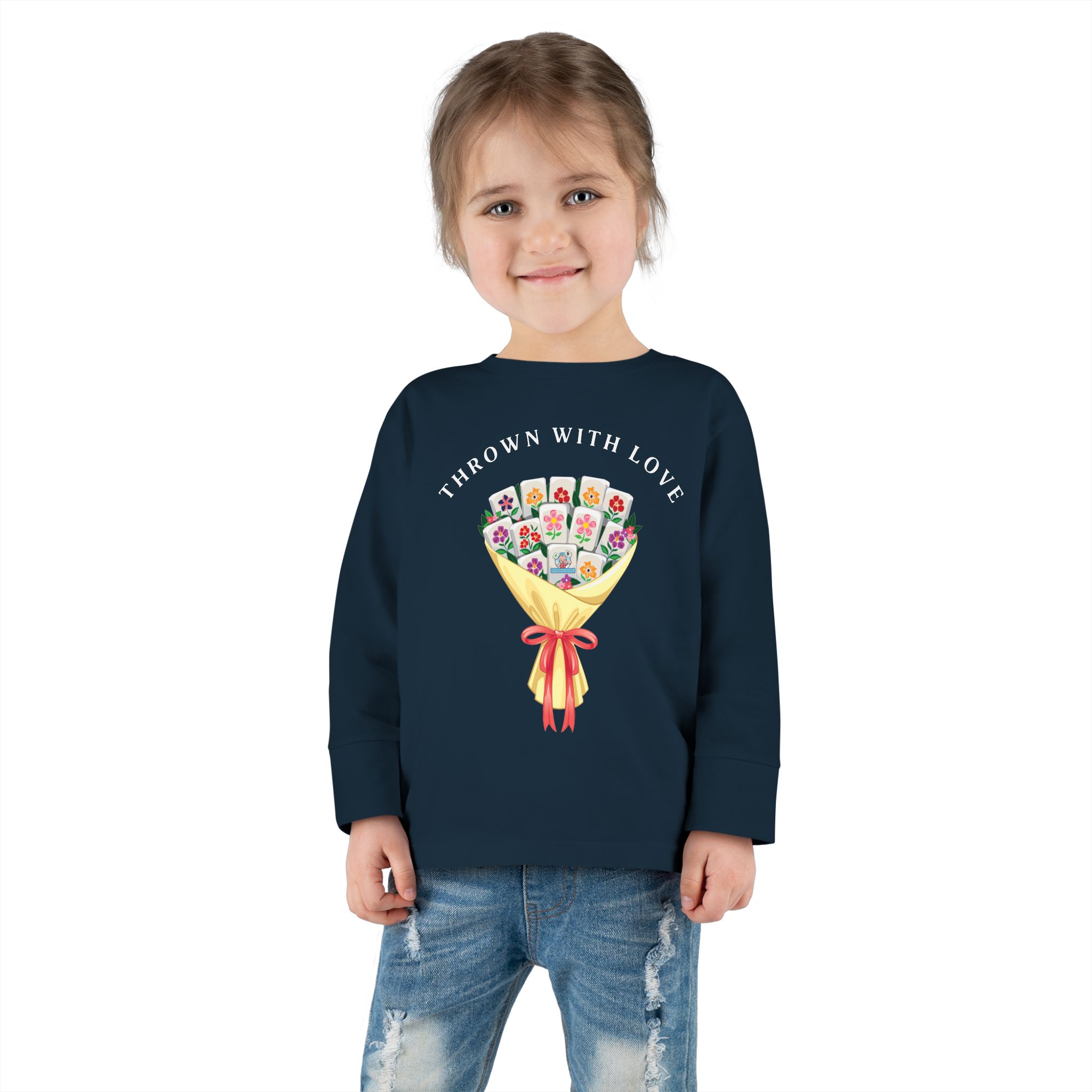 Toddler Tee — "Thanks a Bunch" Floral Bouquet Long Sleeve - Image 24