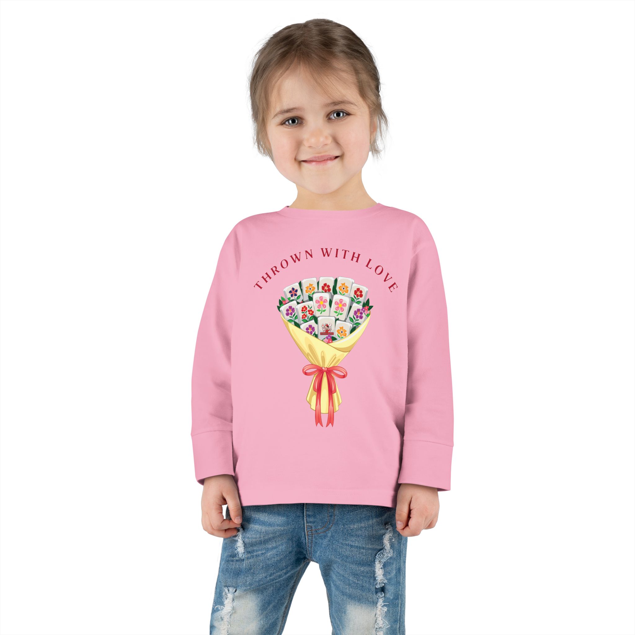 Toddler Tee — "Thanks a Bunch" Floral Bouquet Long Sleeve - Image 28