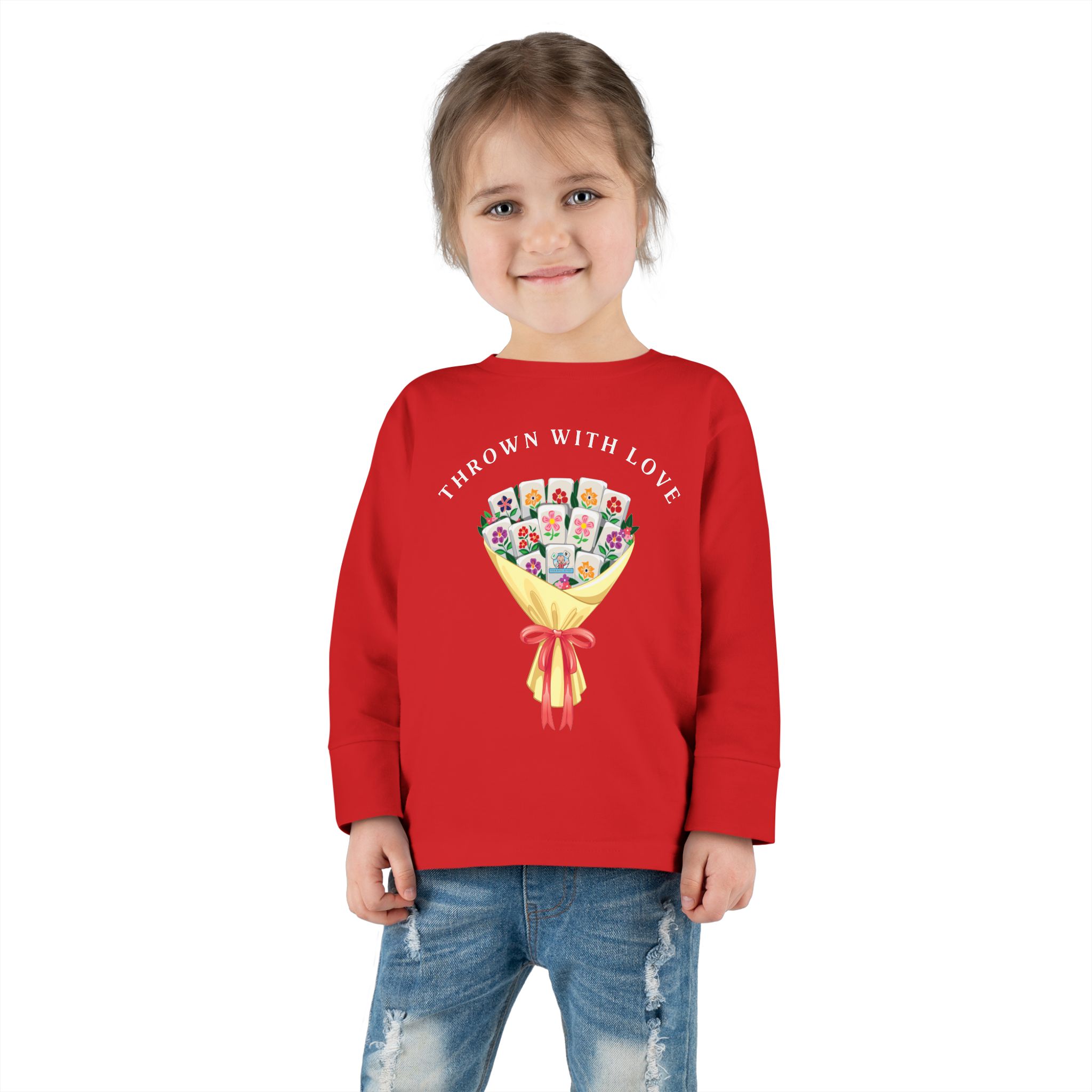 Toddler Tee — "Thanks a Bunch" Floral Bouquet Long Sleeve - Image 32