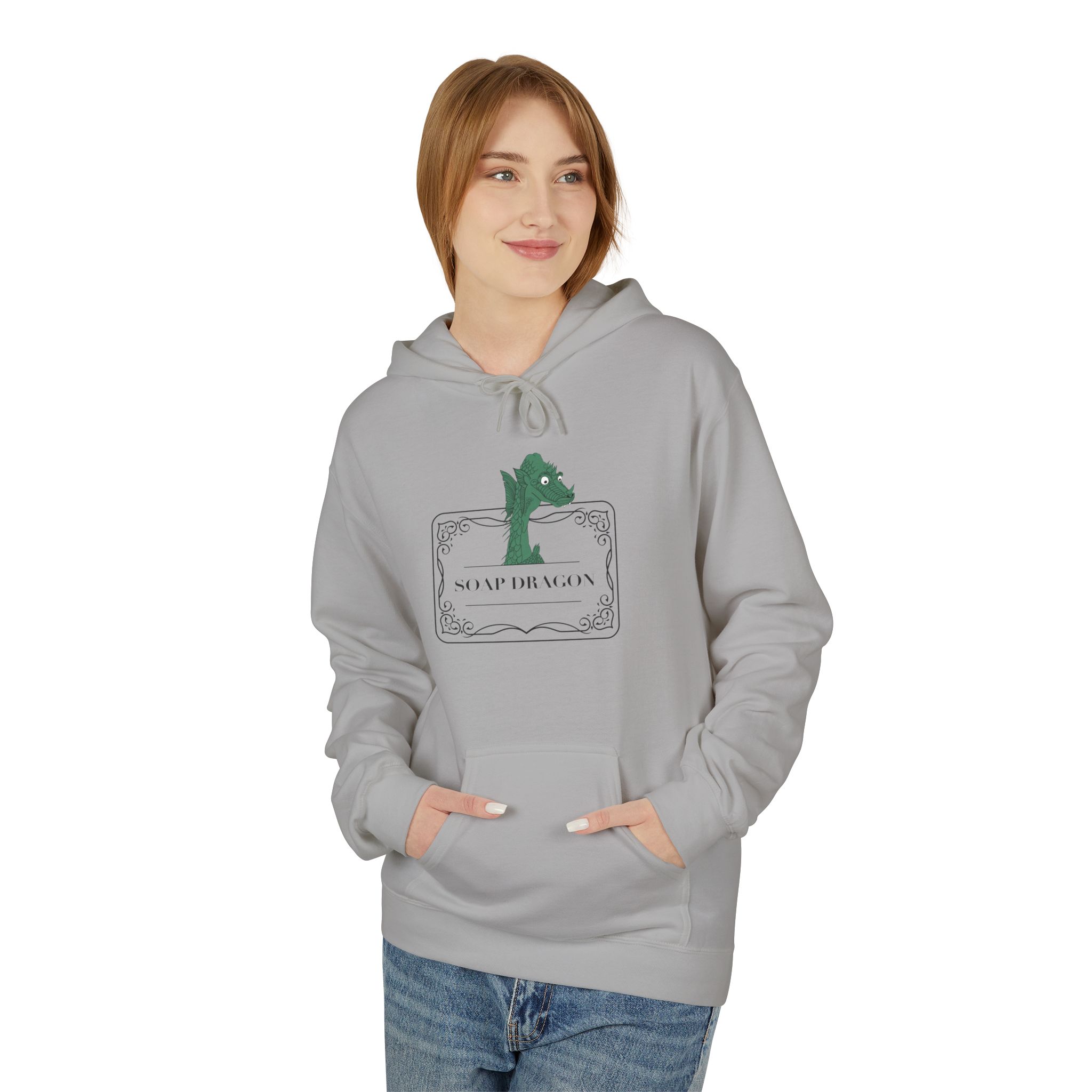 Soap Dragon Hockey Baby Hoodie | Cute Retro Goalie Graphic Pullover - Image 9