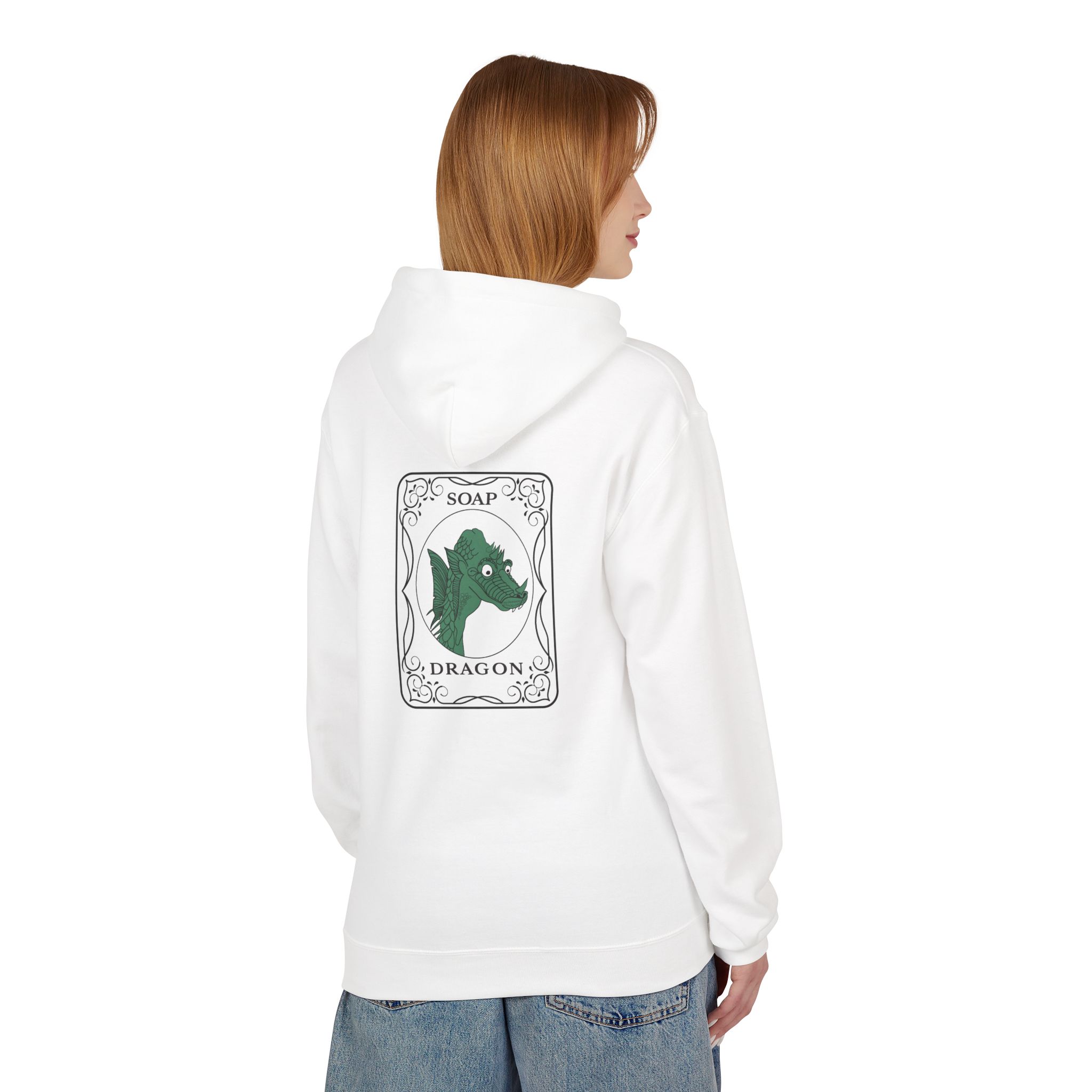 Soap Dragon Hockey Baby Hoodie | Cute Retro Goalie Graphic Pullover - Image 4