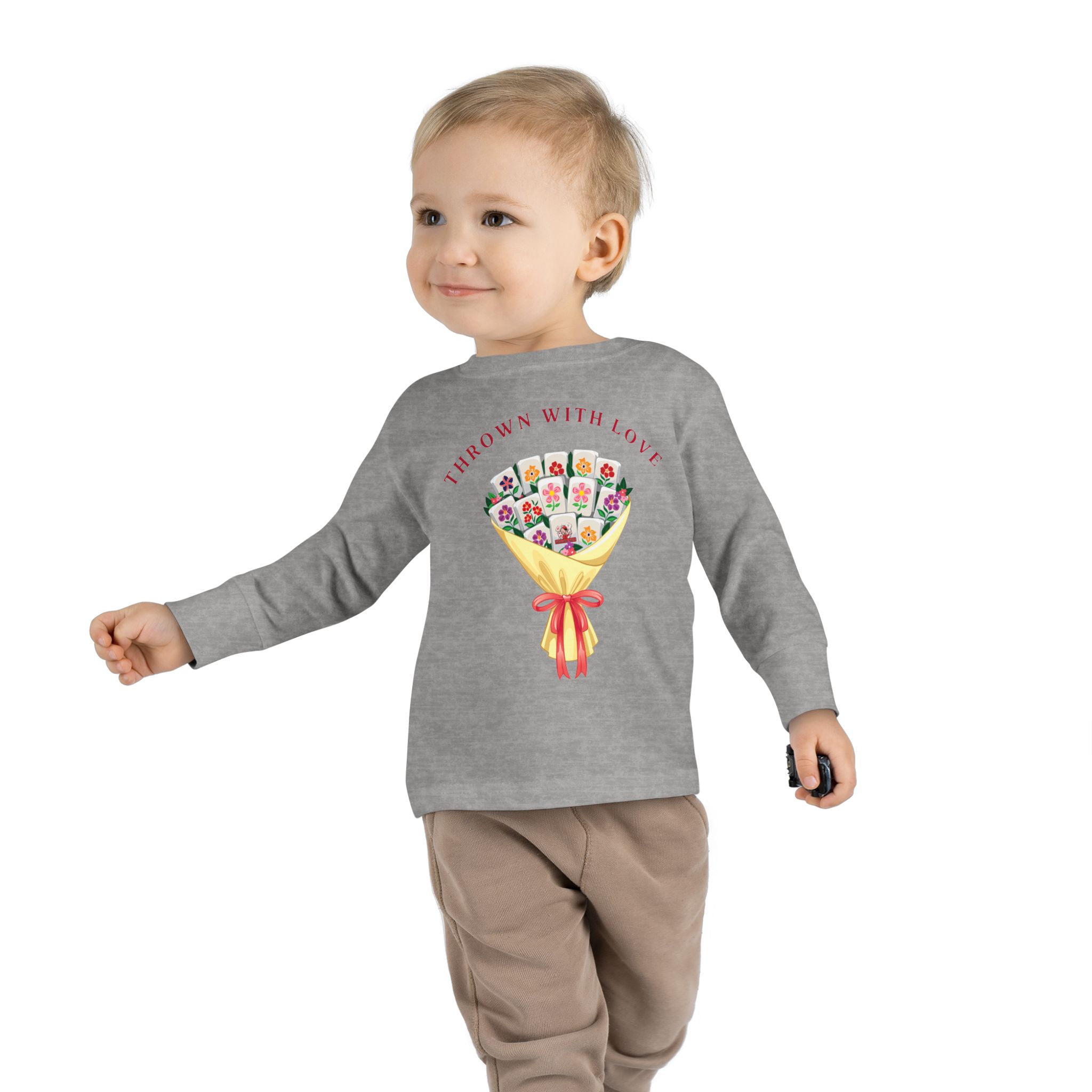 Toddler Tee — "Thanks a Bunch" Floral Bouquet Long Sleeve - Image 7