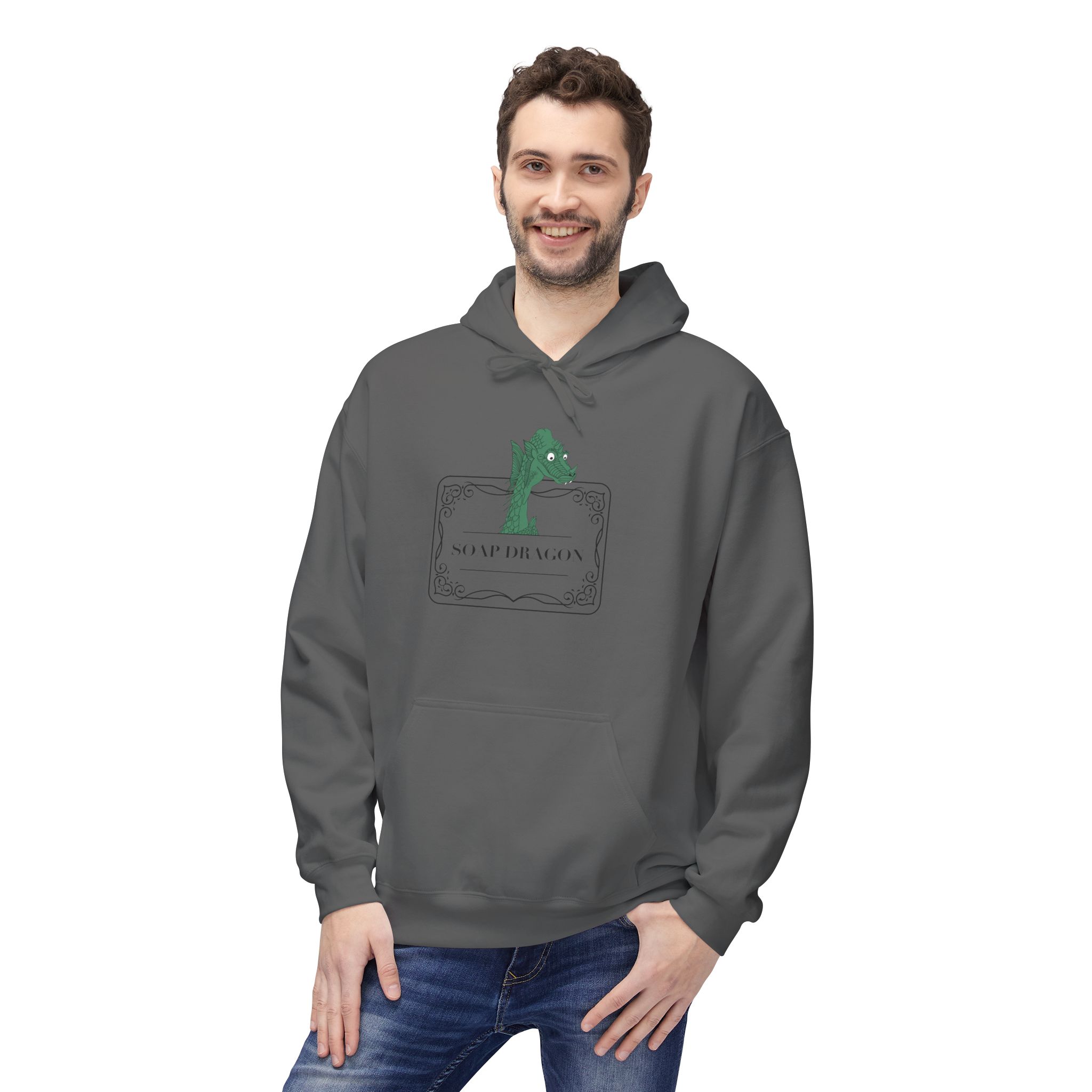 Soap Dragon Hockey Baby Hoodie | Cute Retro Goalie Graphic Pullover - Image 77