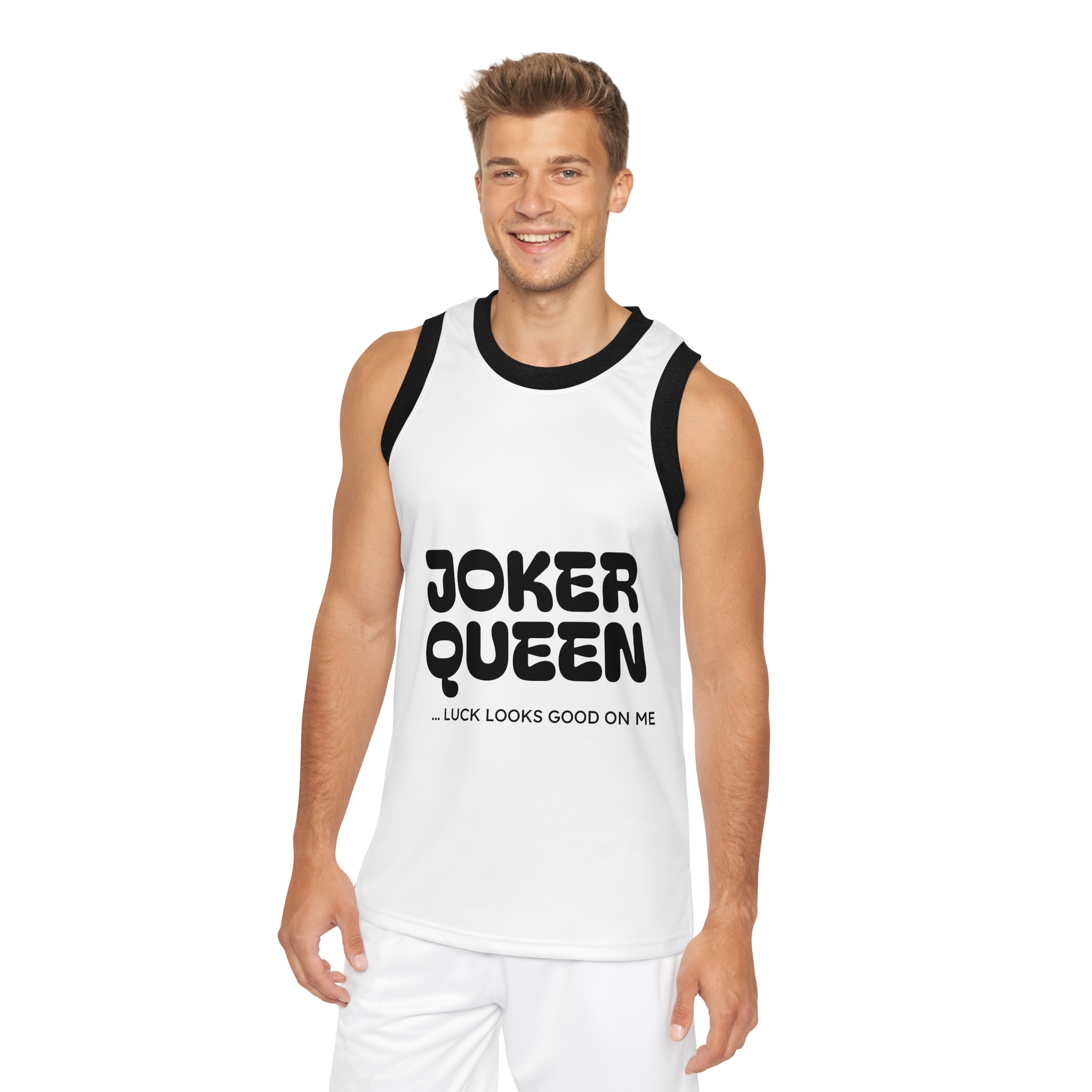 Mahjong Baby Basketball Jersey | Joker Queen Retro Blue (Unisex) - Image 7