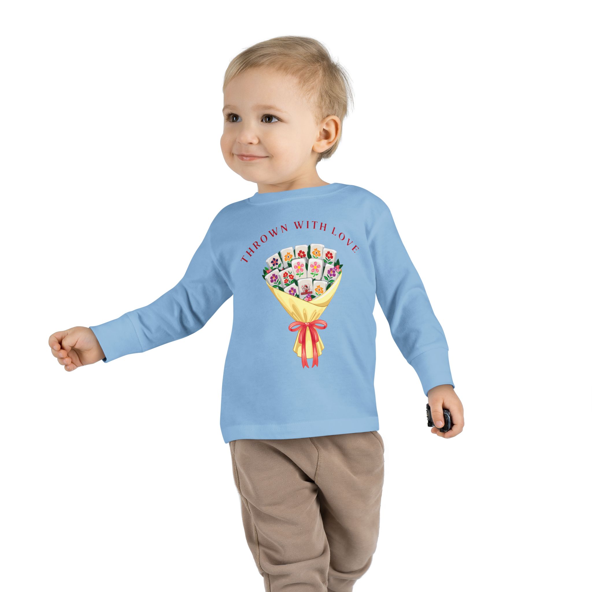 Toddler Tee — "Thanks a Bunch" Floral Bouquet Long Sleeve - Image 11