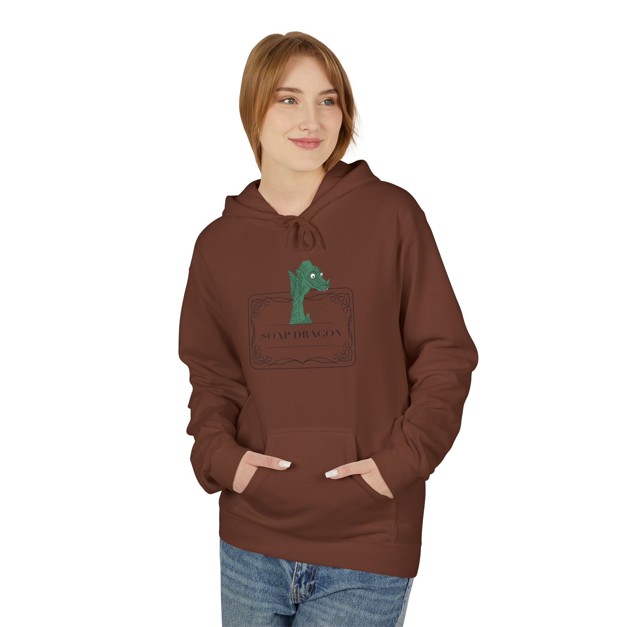 Soap Dragon Hockey Baby Hoodie | Cute Retro Goalie Graphic Pullover - Image 15