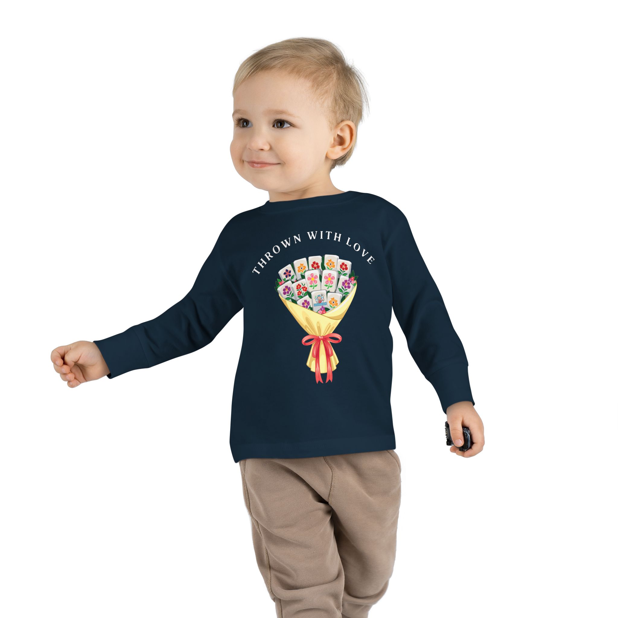 Toddler Tee — "Thanks a Bunch" Floral Bouquet Long Sleeve - Image 23
