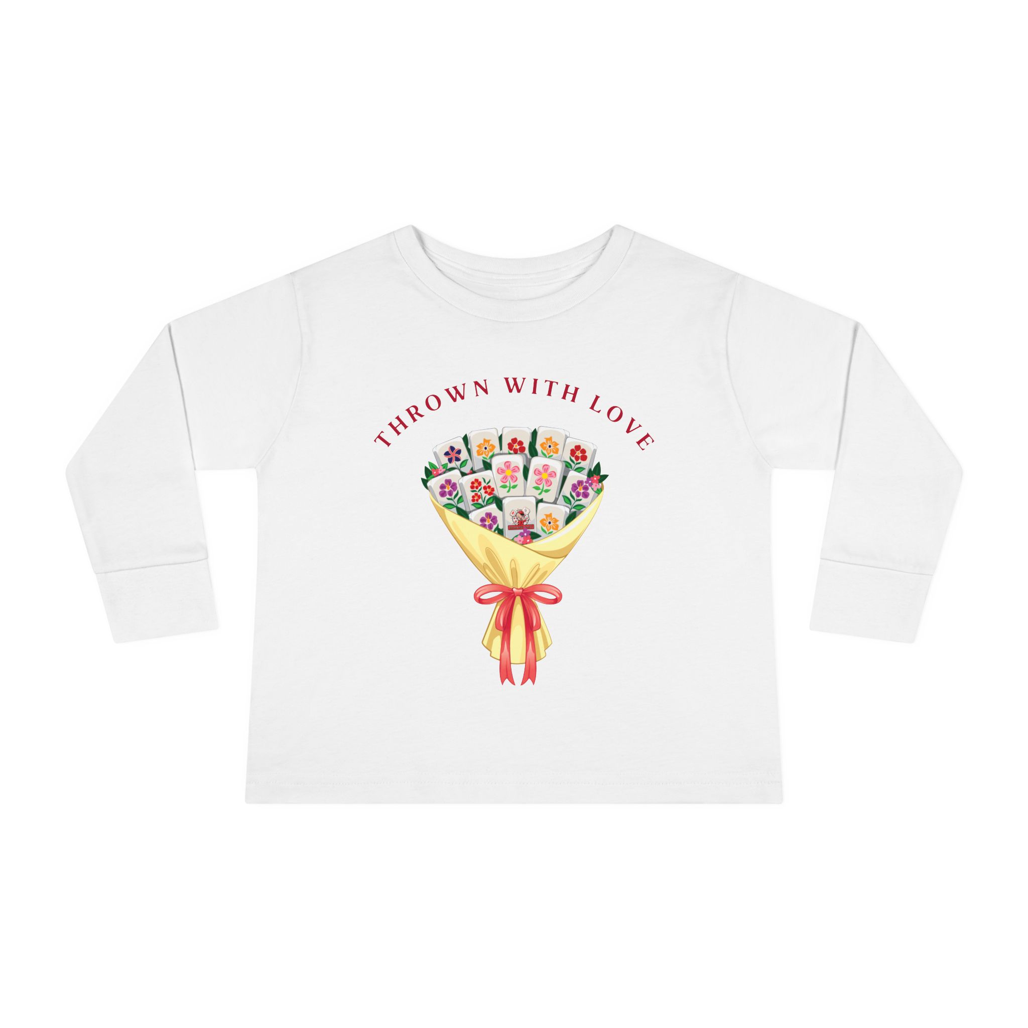 Toddler Tee — "Thanks a Bunch" Floral Bouquet Long Sleeve - Image 2