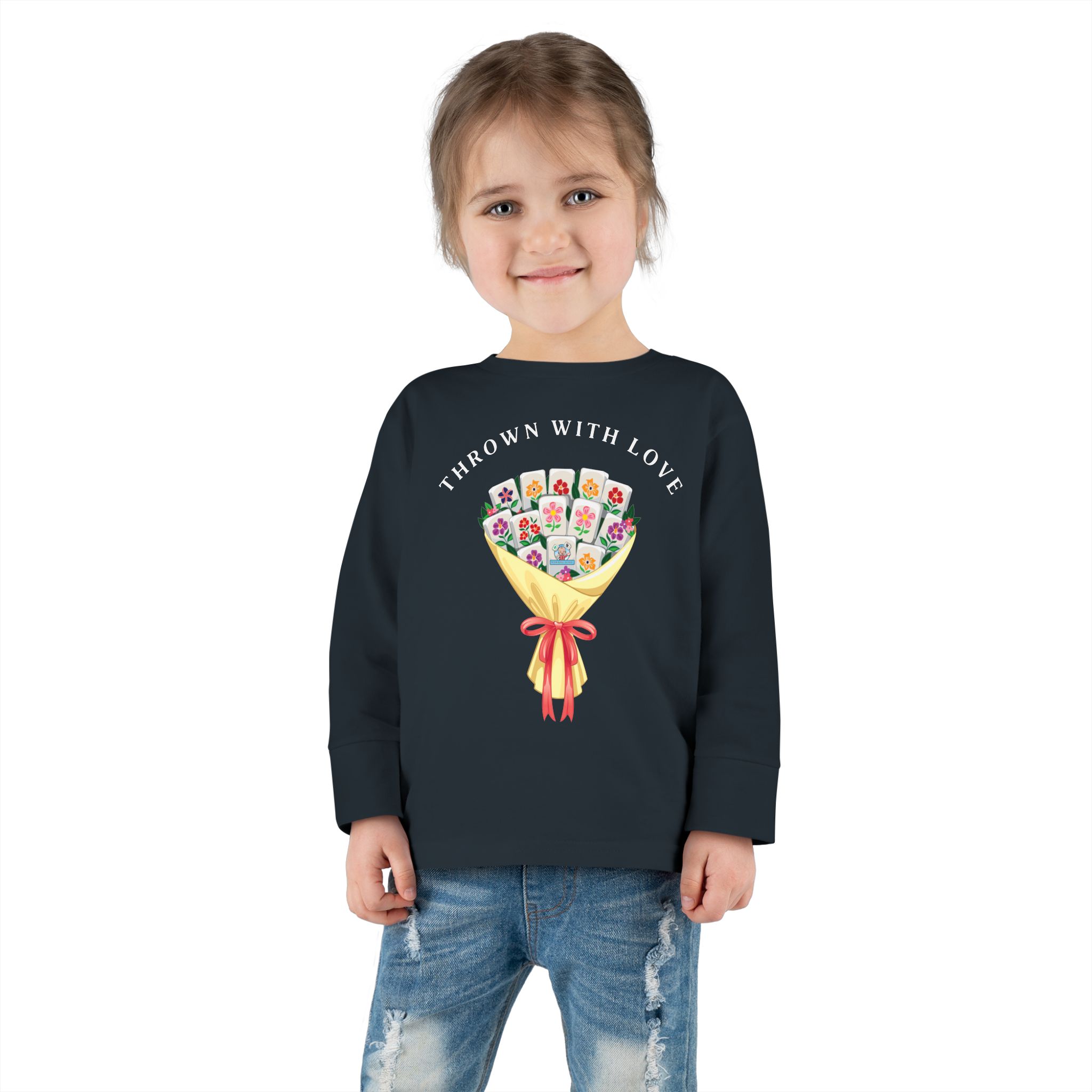 Toddler Tee — "Thanks a Bunch" Floral Bouquet Long Sleeve - Image 20