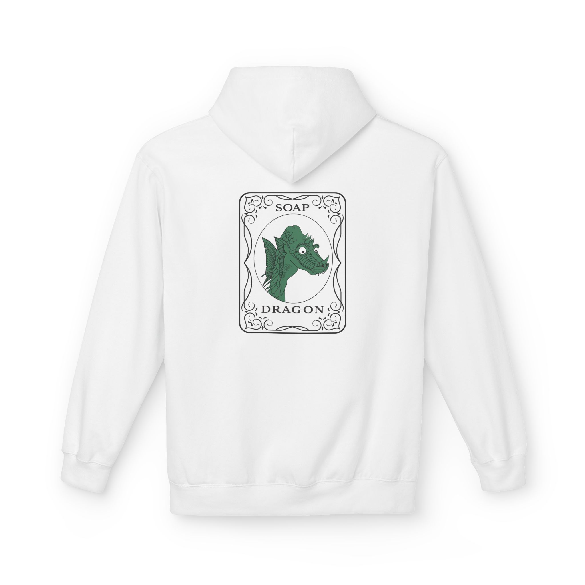 Soap Dragon Hockey Baby Hoodie | Cute Retro Goalie Graphic Pullover - Image 3