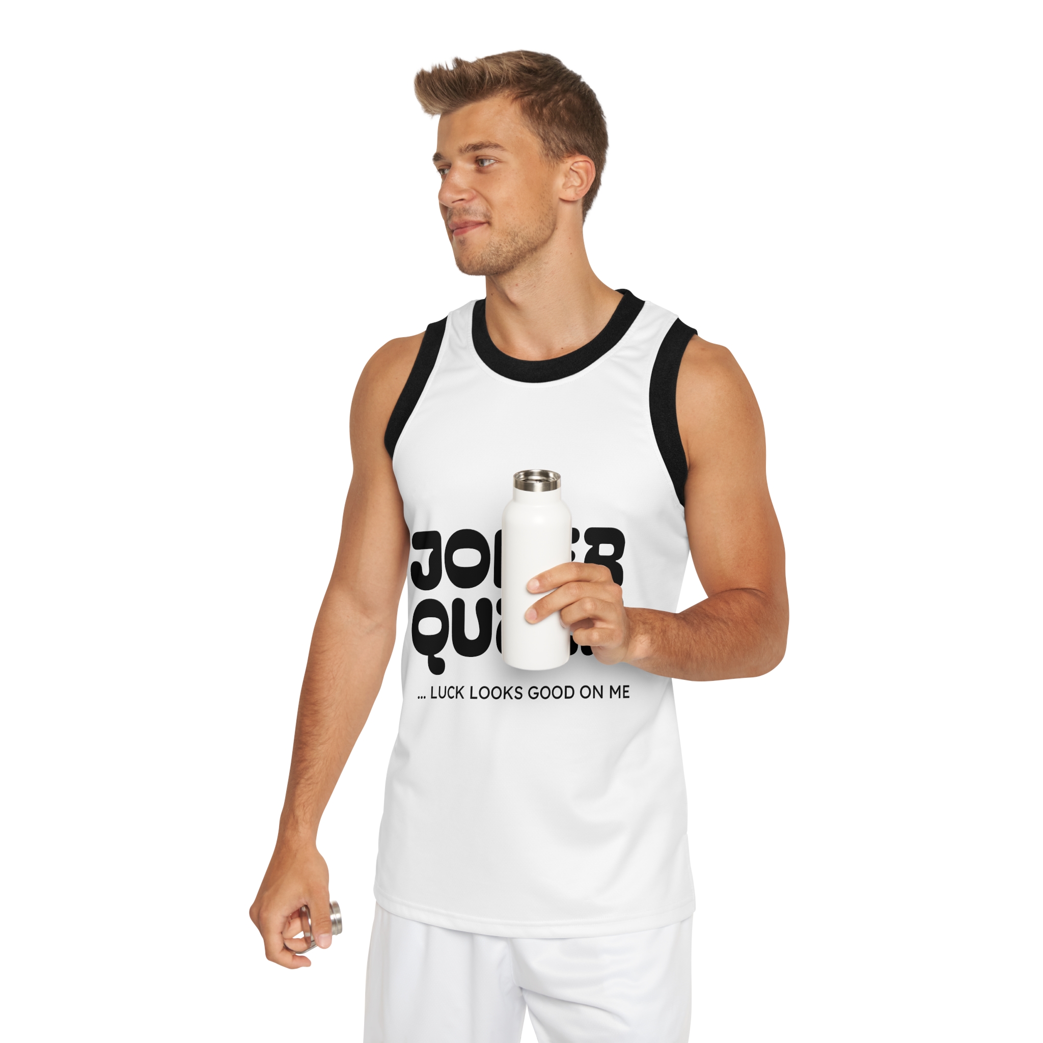 Mahjong Baby Basketball Jersey | Joker Queen Retro Blue (Unisex) - Image 5