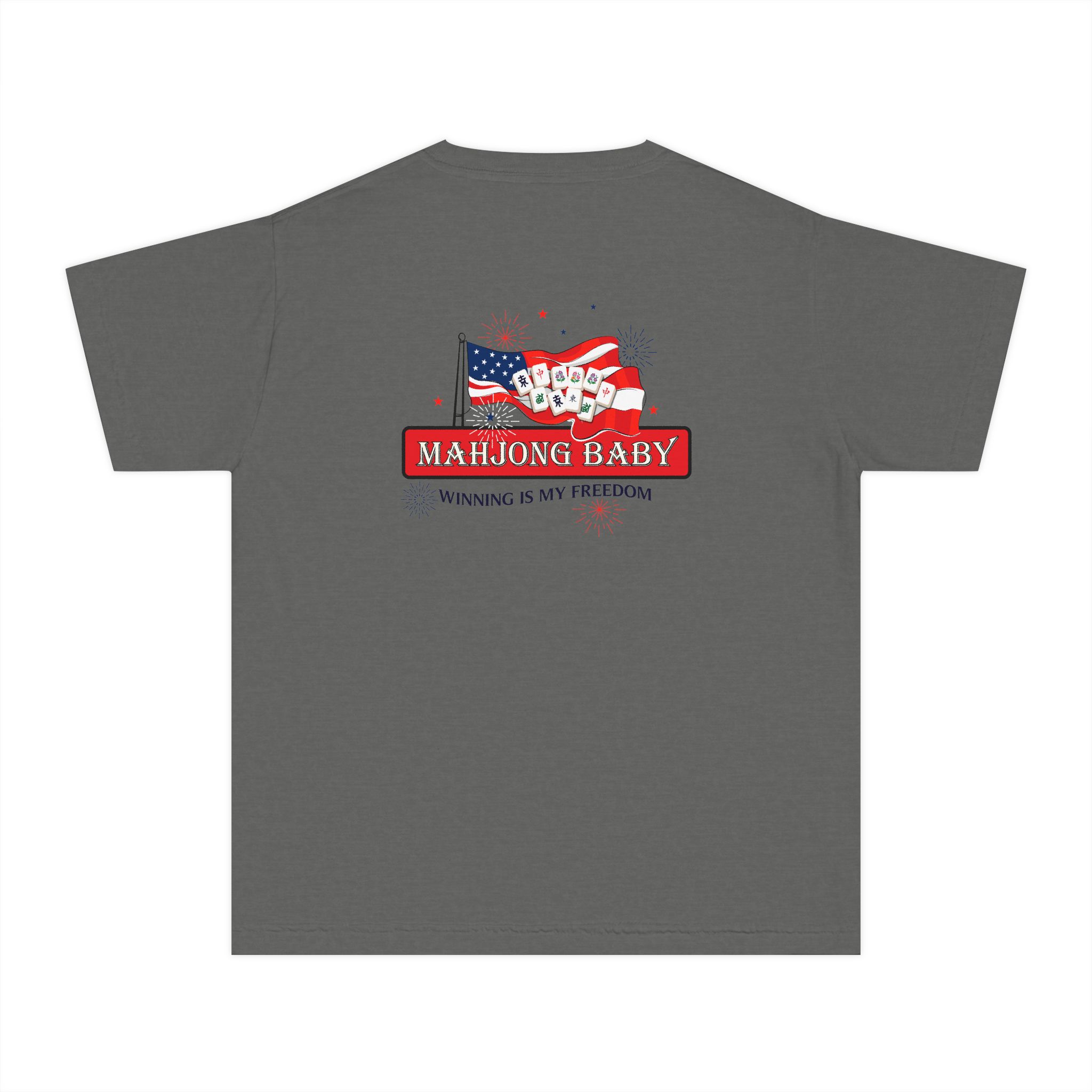 Happy 4th of July Mahjong Baby Youth Tee | Patriotic Kids Mahjong Shirt - Image 32