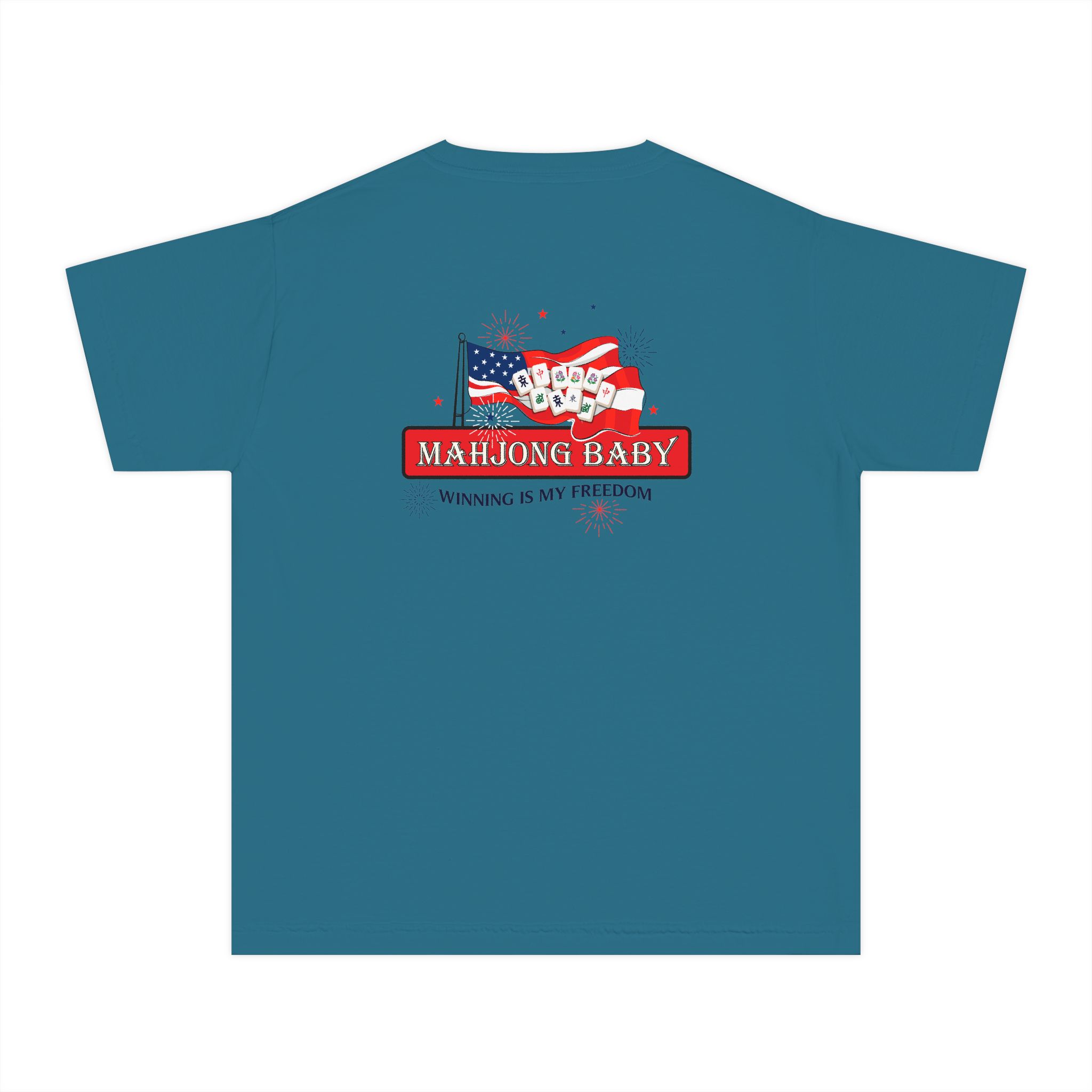 Happy 4th of July Mahjong Baby Youth Tee | Patriotic Kids Mahjong Shirt - Image 40