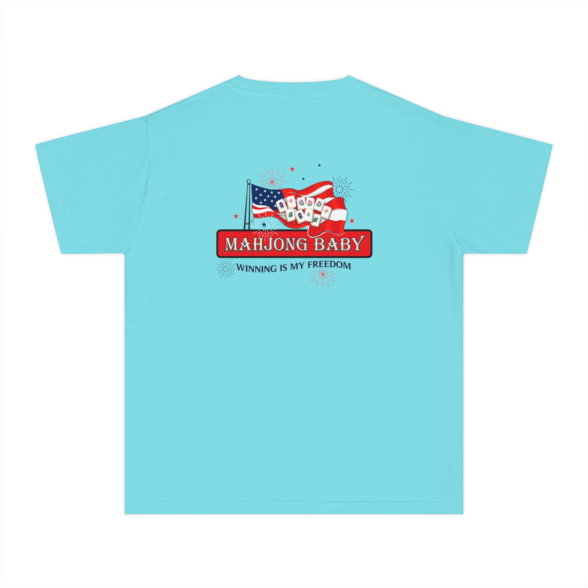 Happy 4th of July Mahjong Baby Youth Tee | Patriotic Kids Mahjong Shirt - Image 12