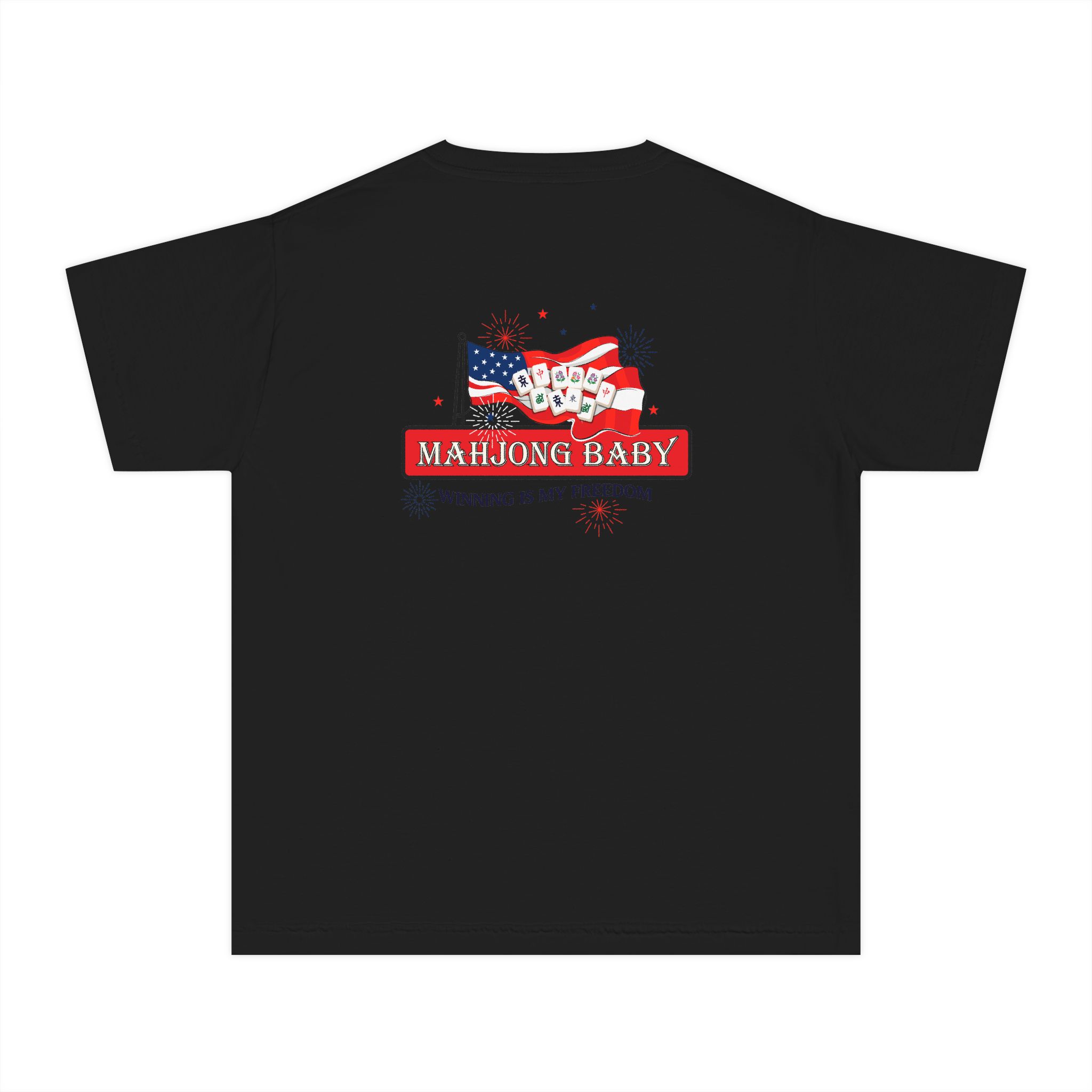 Happy 4th of July Mahjong Baby Youth Tee | Patriotic Kids Mahjong Shirt - Image 8