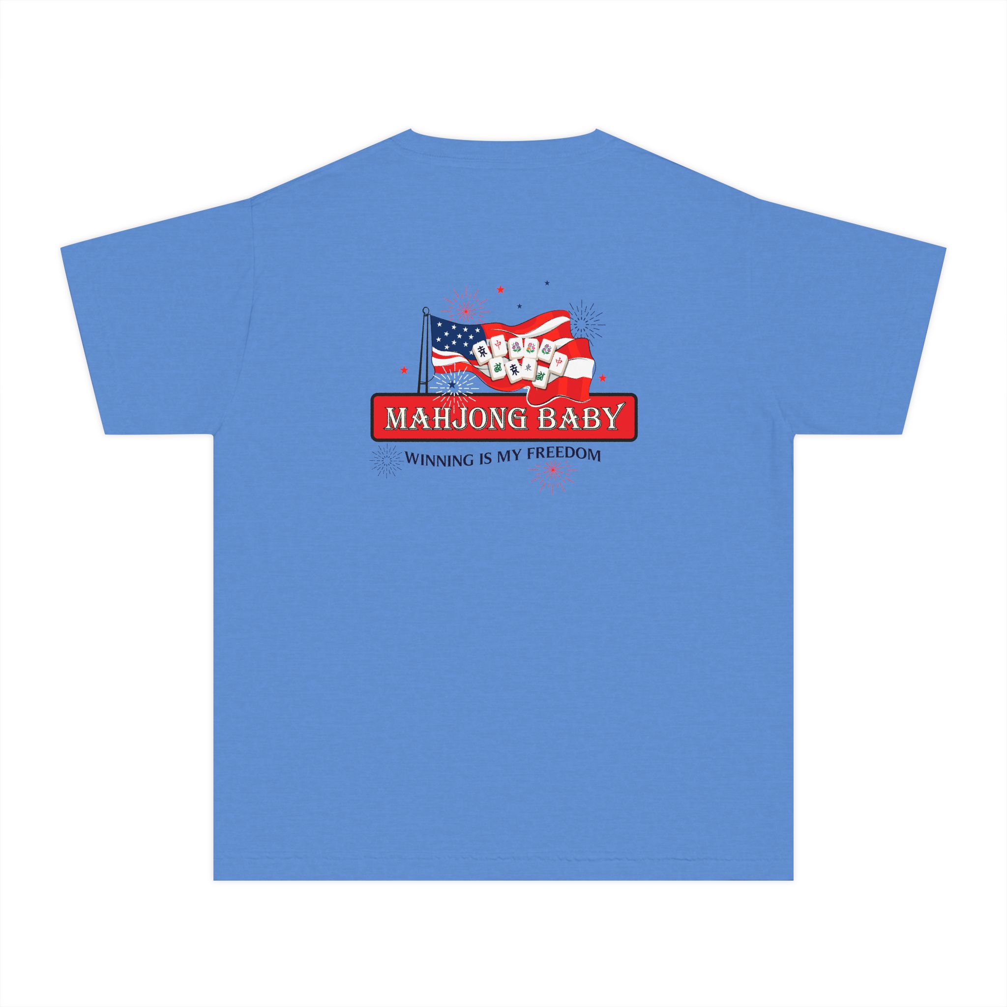 Happy 4th of July Mahjong Baby Youth Tee | Patriotic Kids Mahjong Shirt - Image 36