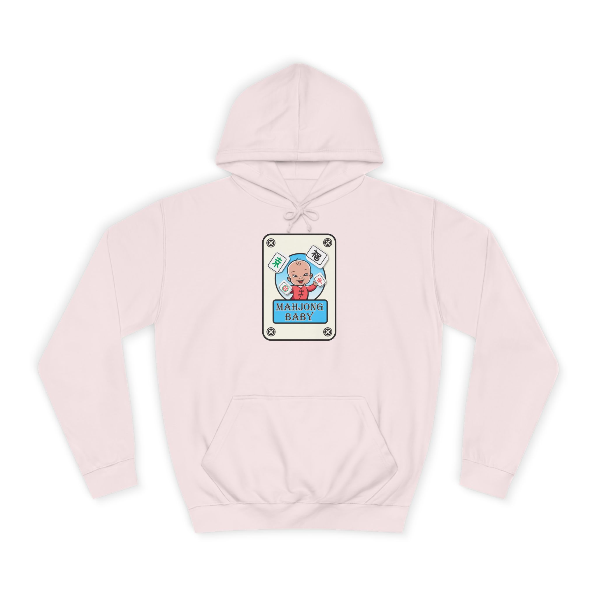 Mahjong Baby College Hoodie – Cozy Unisex Mahjong Graphic Sweatshirt - Image 38