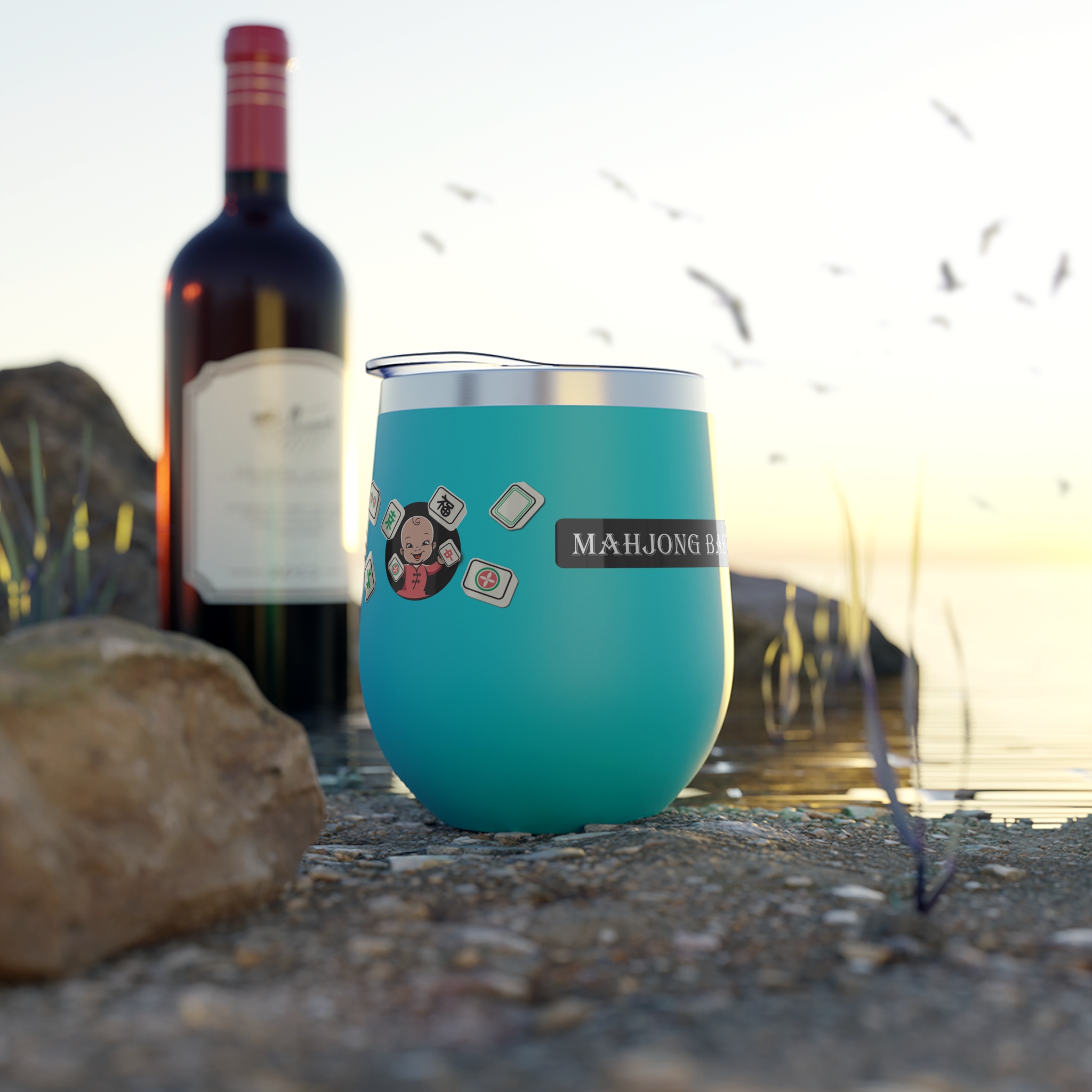 Mahjong Baby 12oz Insulated Wine Tumbler - Image 23