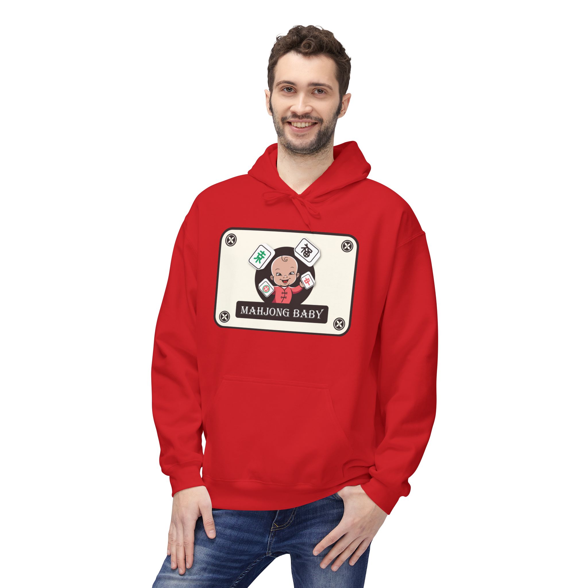 Mahjong Baby Unisex Hockey Hoodie | Adventure Baby Retro Goalie Graphic Pullover - Image 10