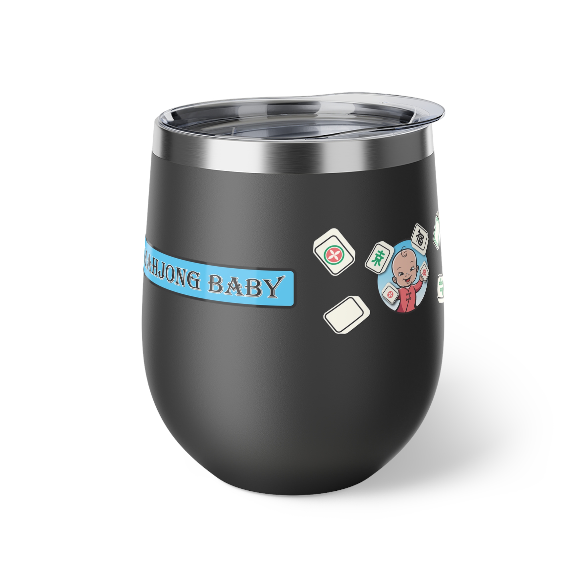 Mahjong Baby 12oz Insulated Wine Tumbler - Image 9