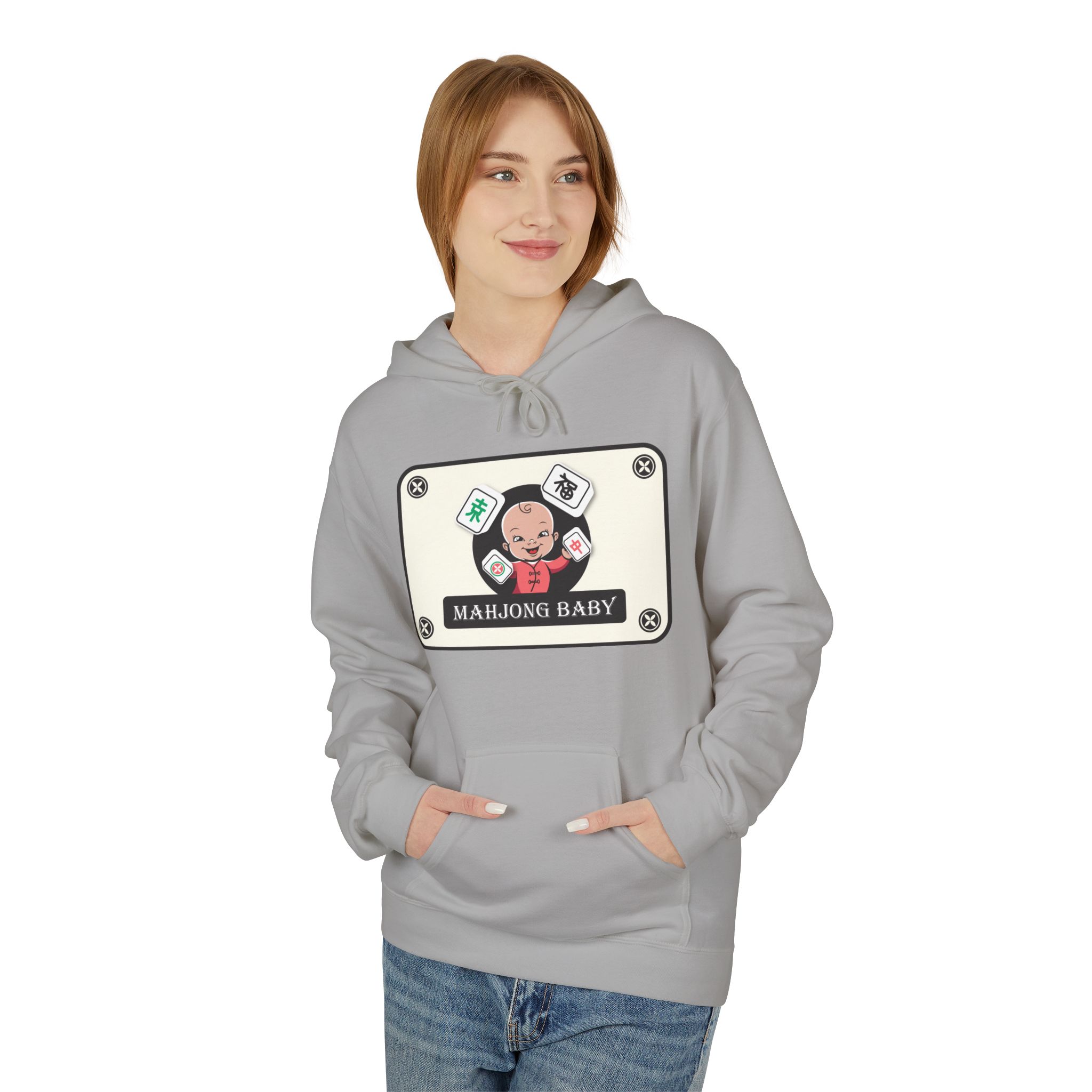 Mahjong Baby Unisex Hockey Hoodie | Adventure Baby Retro Goalie Graphic Pullover - Image 49