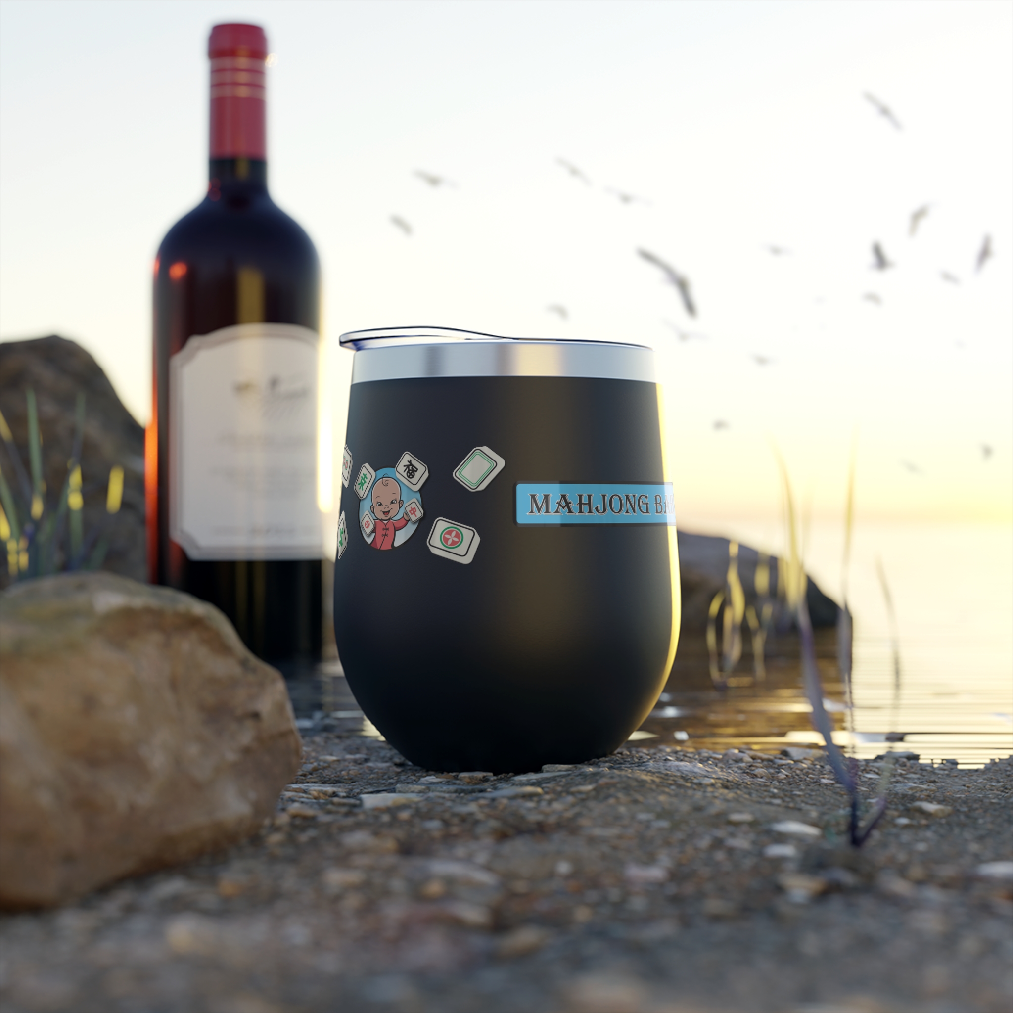 Mahjong Baby 12oz Insulated Wine Tumbler - Image 11
