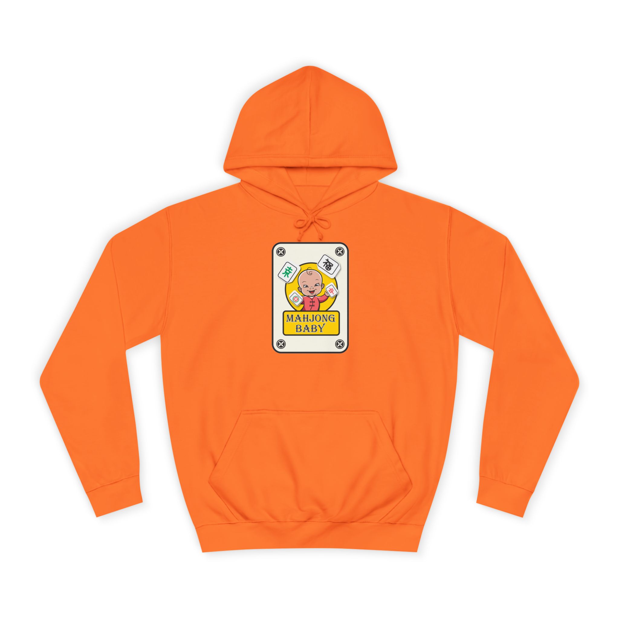 Mahjong Baby College Hoodie – Cozy Unisex Mahjong Graphic Sweatshirt - Image 18