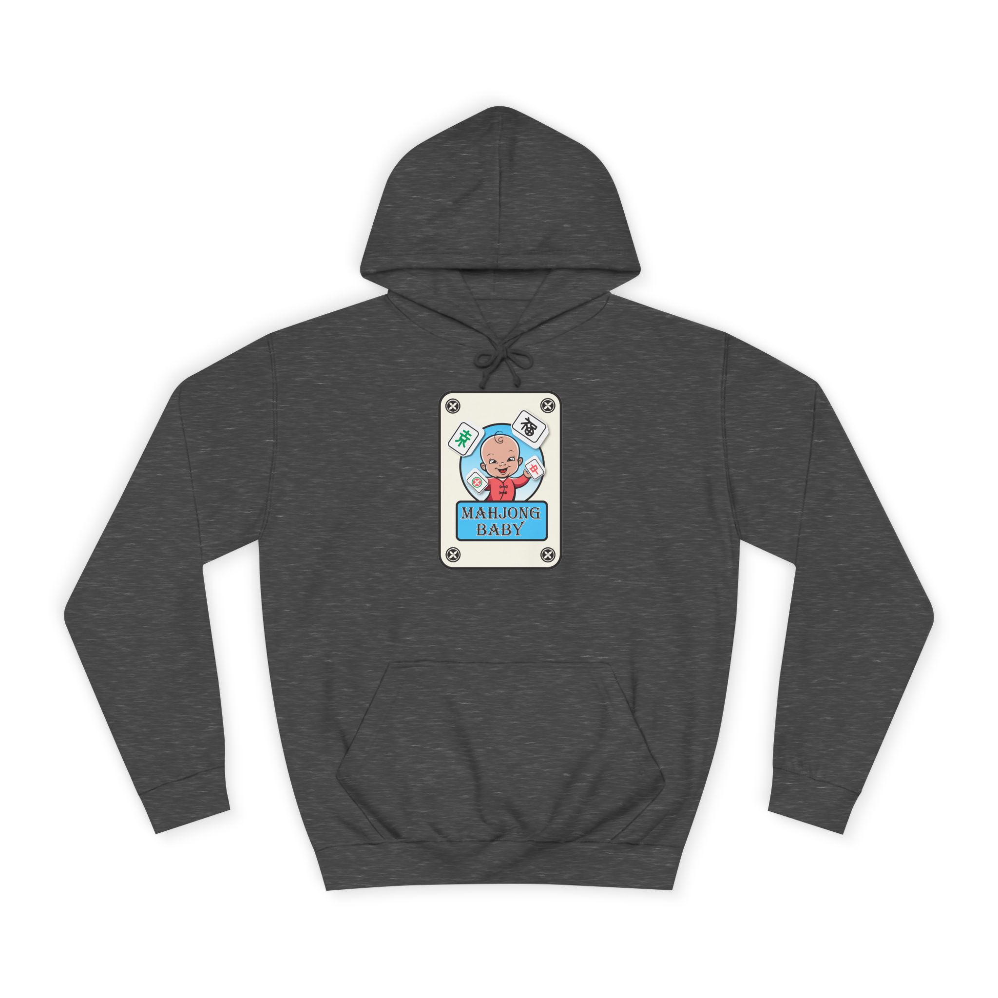 Mahjong Baby College Hoodie – Cozy Unisex Mahjong Graphic Sweatshirt - Image 46