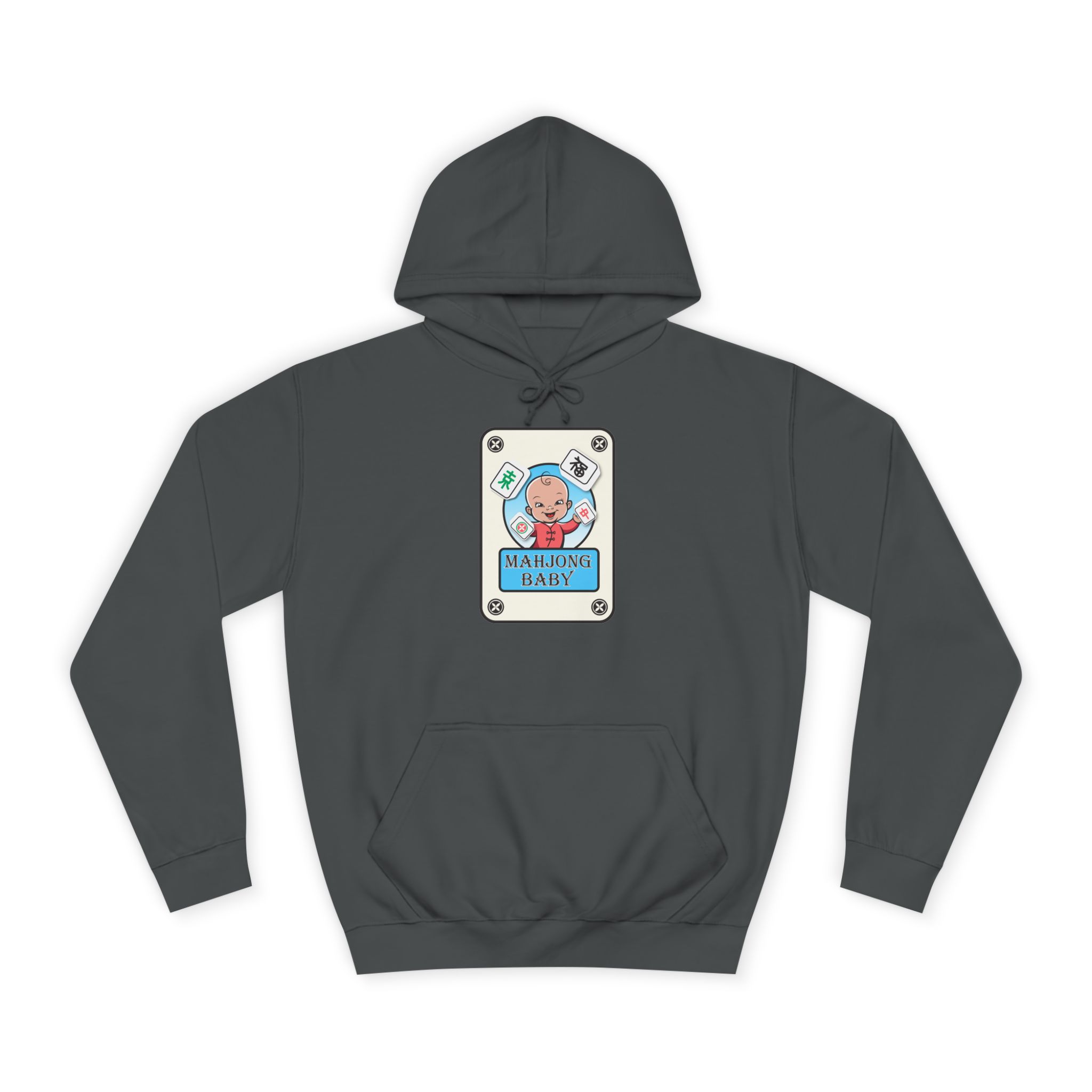 Mahjong Baby College Hoodie – Cozy Unisex Mahjong Graphic Sweatshirt - Image 66