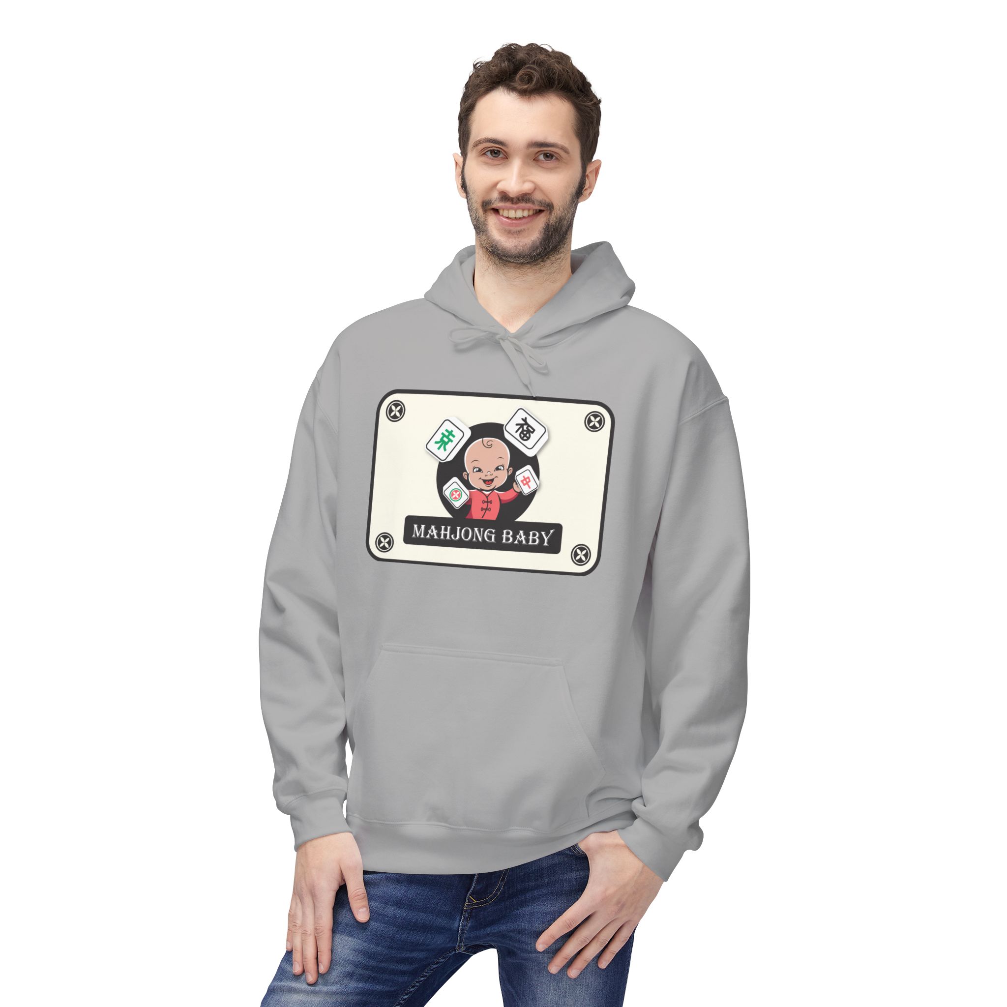 Mahjong Baby Unisex Hockey Hoodie | Adventure Baby Retro Goalie Graphic Pullover - Image 50