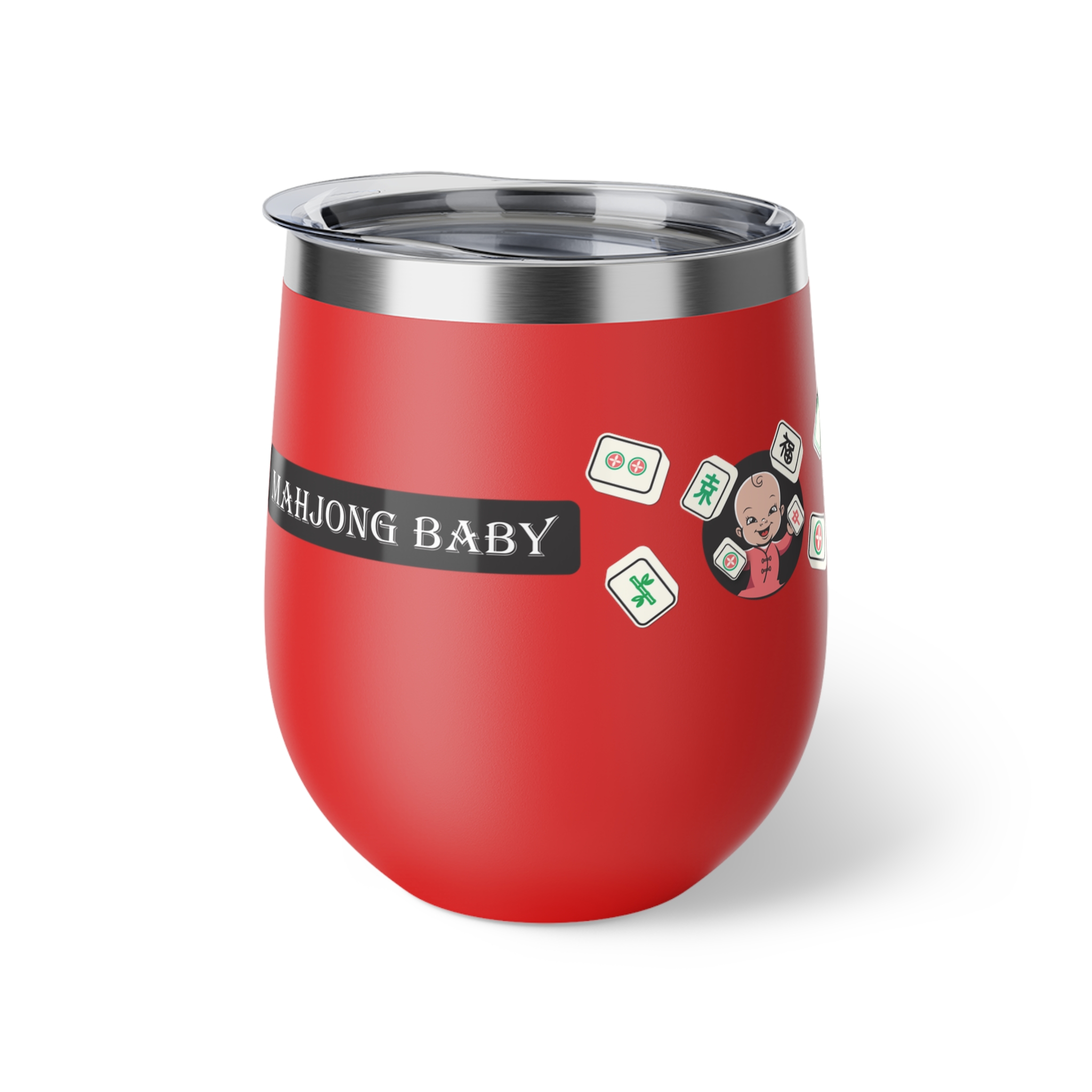 Mahjong Baby 12oz Insulated Wine Tumbler - Image 14
