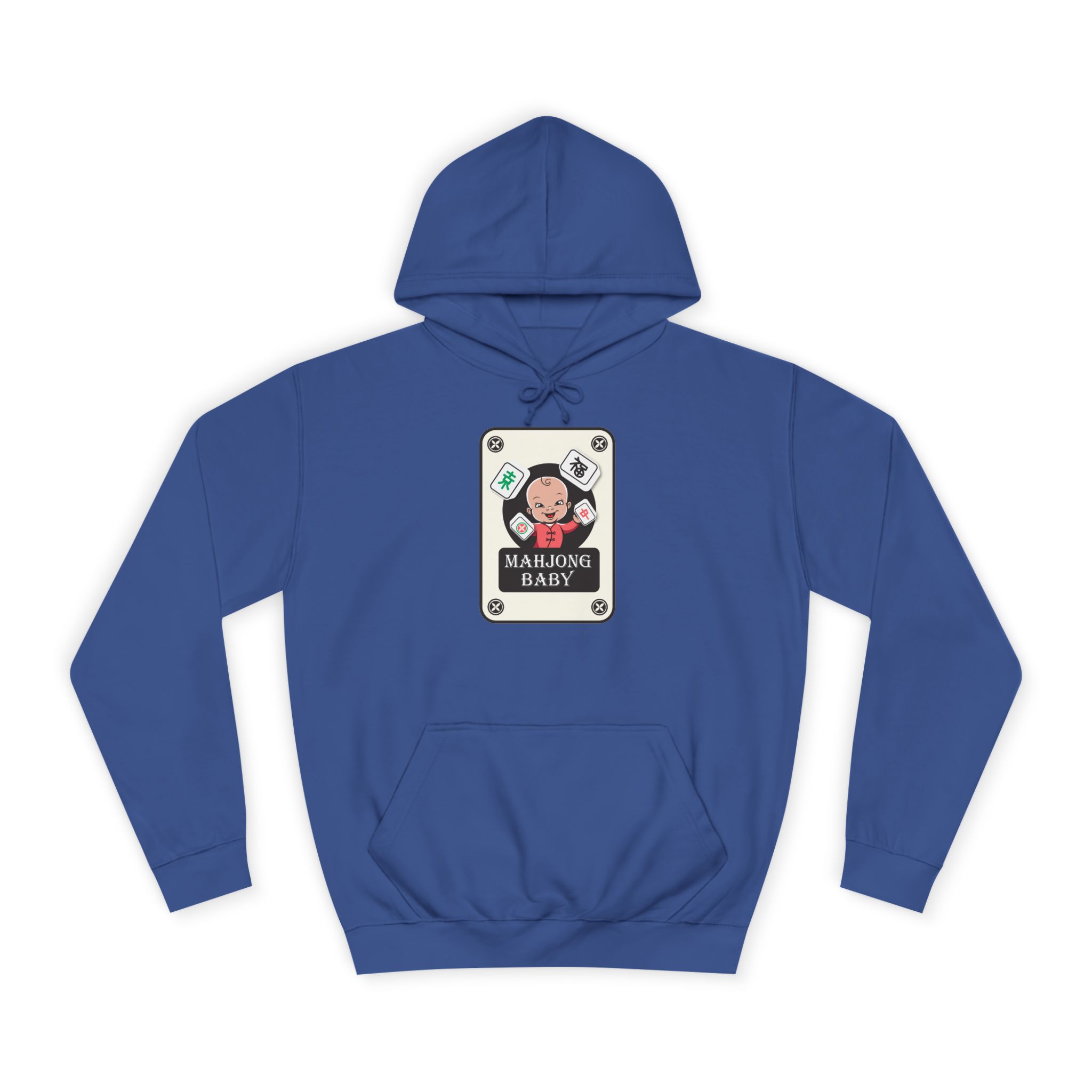 Mahjong Baby College Hoodie – Cozy Unisex Mahjong Graphic Sweatshirt - Image 26
