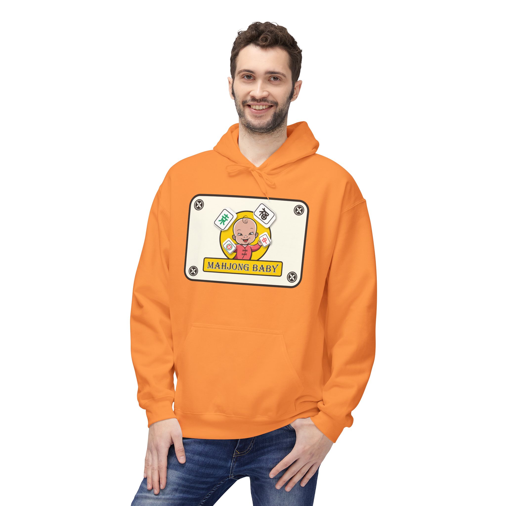 Mahjong Baby Unisex Hockey Hoodie | Adventure Baby Retro Goalie Graphic Pullover - Image 25