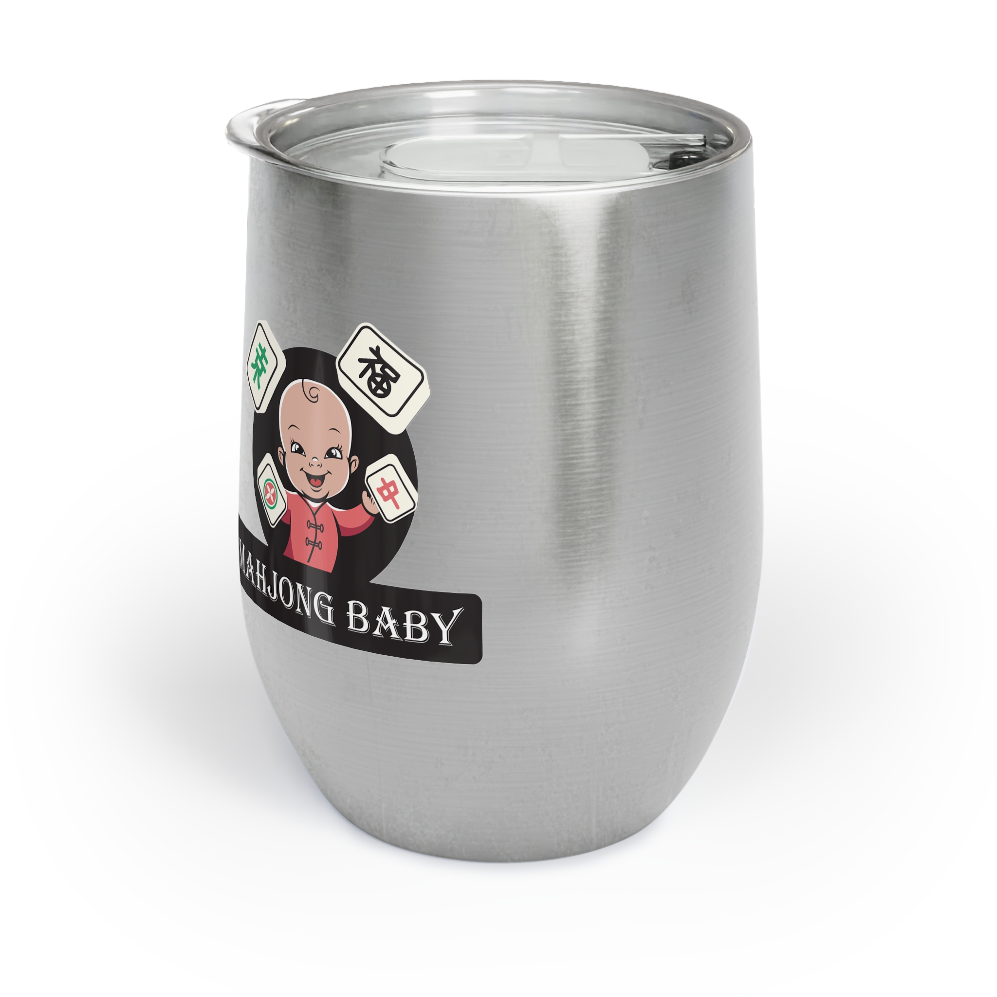 Adorable Mahjong Baby Chill Wine Tumbler - Image 8