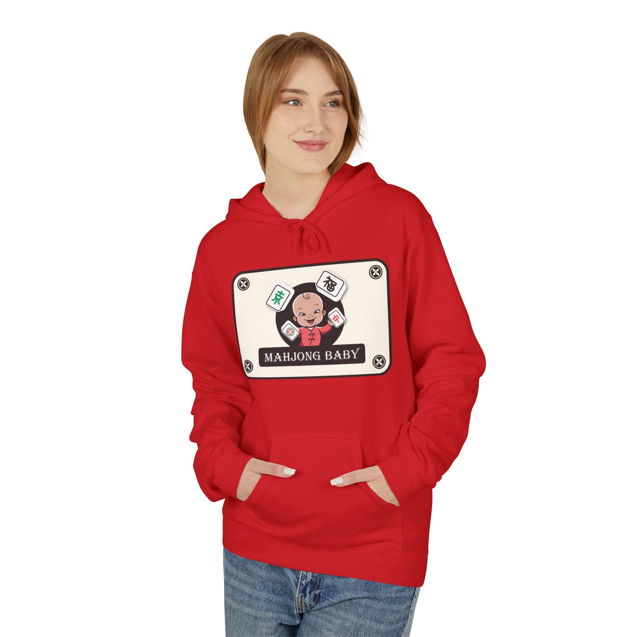Mahjong Baby Unisex Hockey Hoodie | Adventure Baby Retro Goalie Graphic Pullover - Image 9